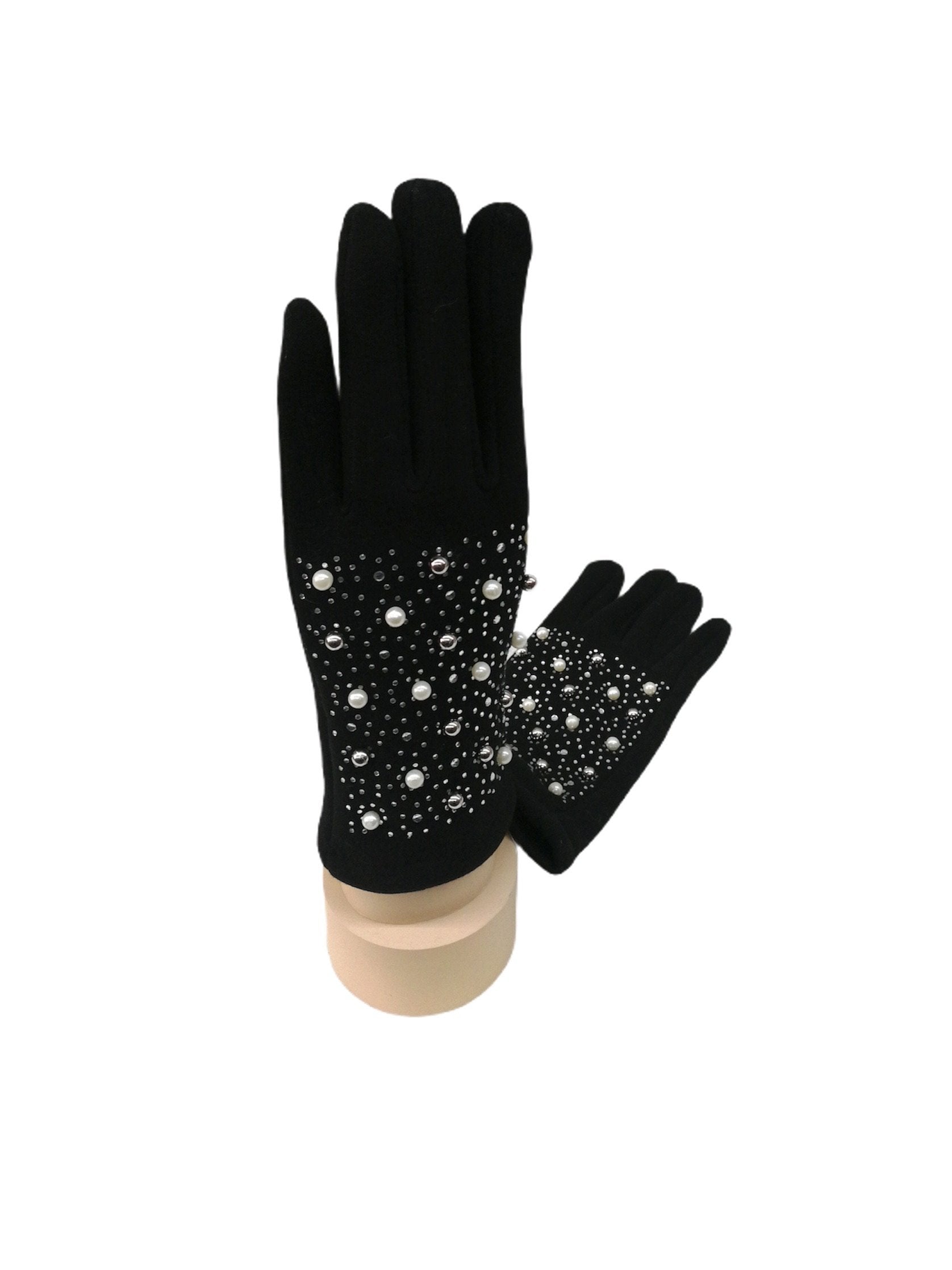 Gants tactiles perles doublure (x12) 3,50€/paire | Grossiste-pro