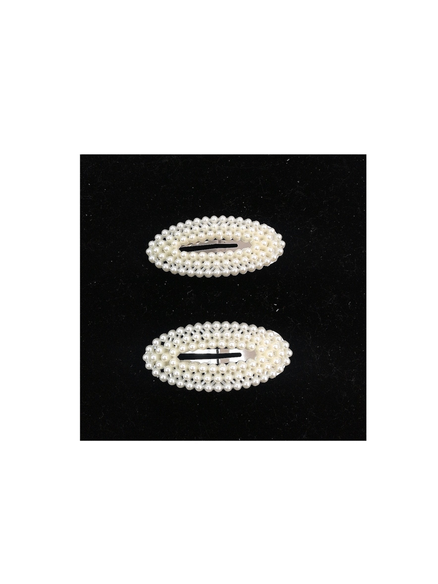 LOT DE 12 - Barrettes Pinces perles ovale 0,67€/unité | Grossiste-pro