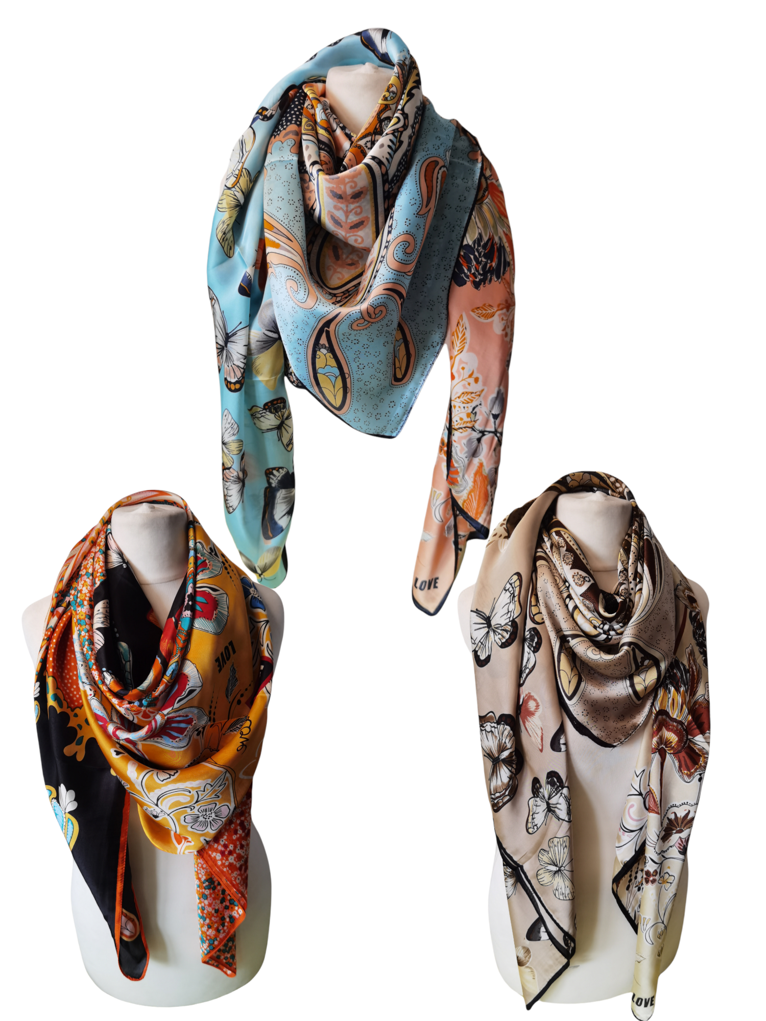 Foulard Carré de soie (x6)#33