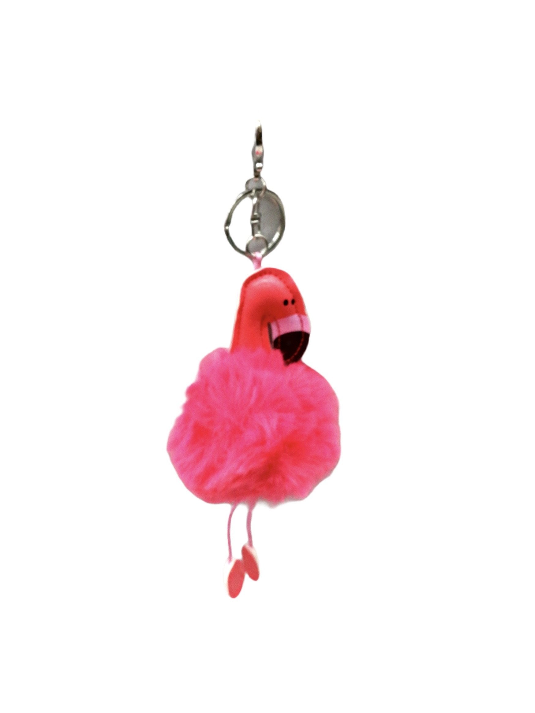 LOT DE 12 - Porte-clé flamant fausse fourrure 1,50€/unité | Grossiste-pro