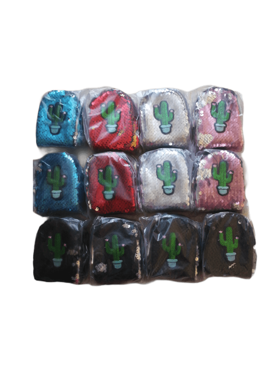 Porte-clé mini Sac à dos cactus (x12)