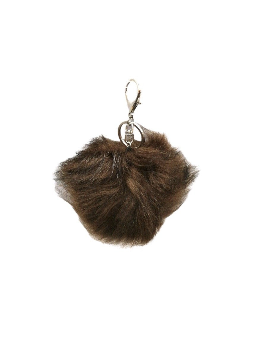 LOT DE 12 - Porte-clé pompon fausse fourrure 1,50€/unité | Grossiste-pro