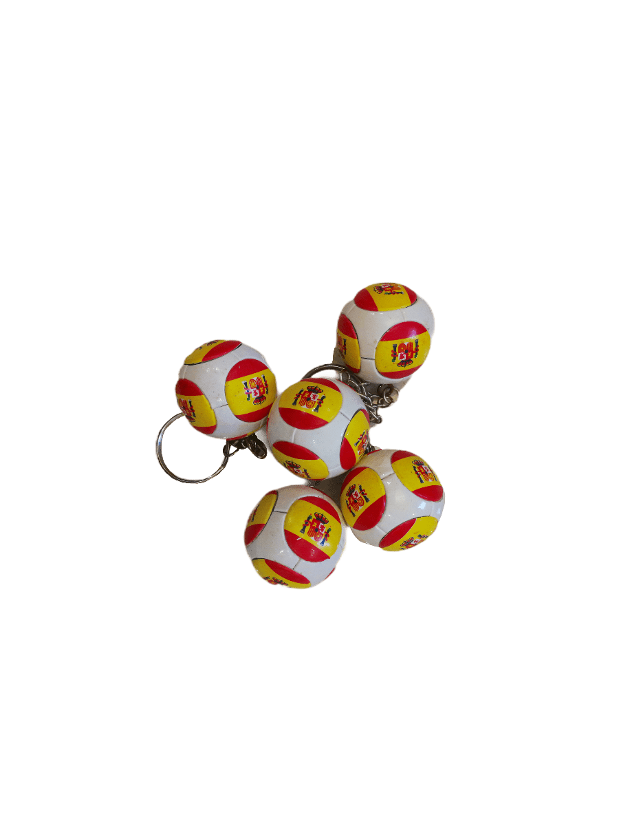 LOT DE 12 - Porte-clé foot drapeau Espagne     0,80€/unité | Grossiste-pro