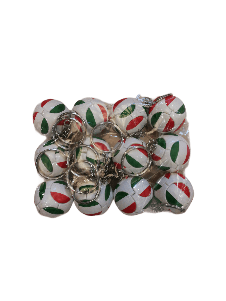 LOT DE 12 - Porte-clé foot drapeau Italie     0,80€/unité | Grossiste-pro