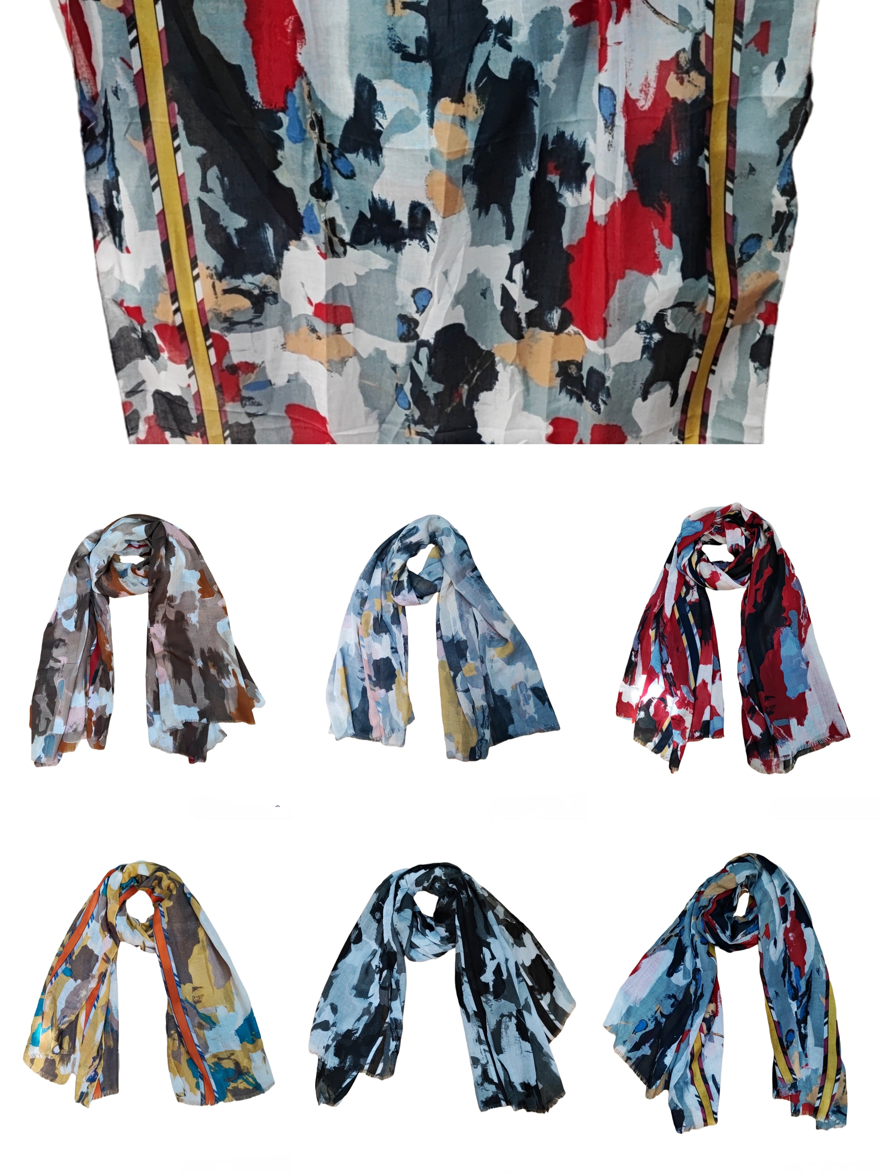 Foulard motif Peinture (x12)#3