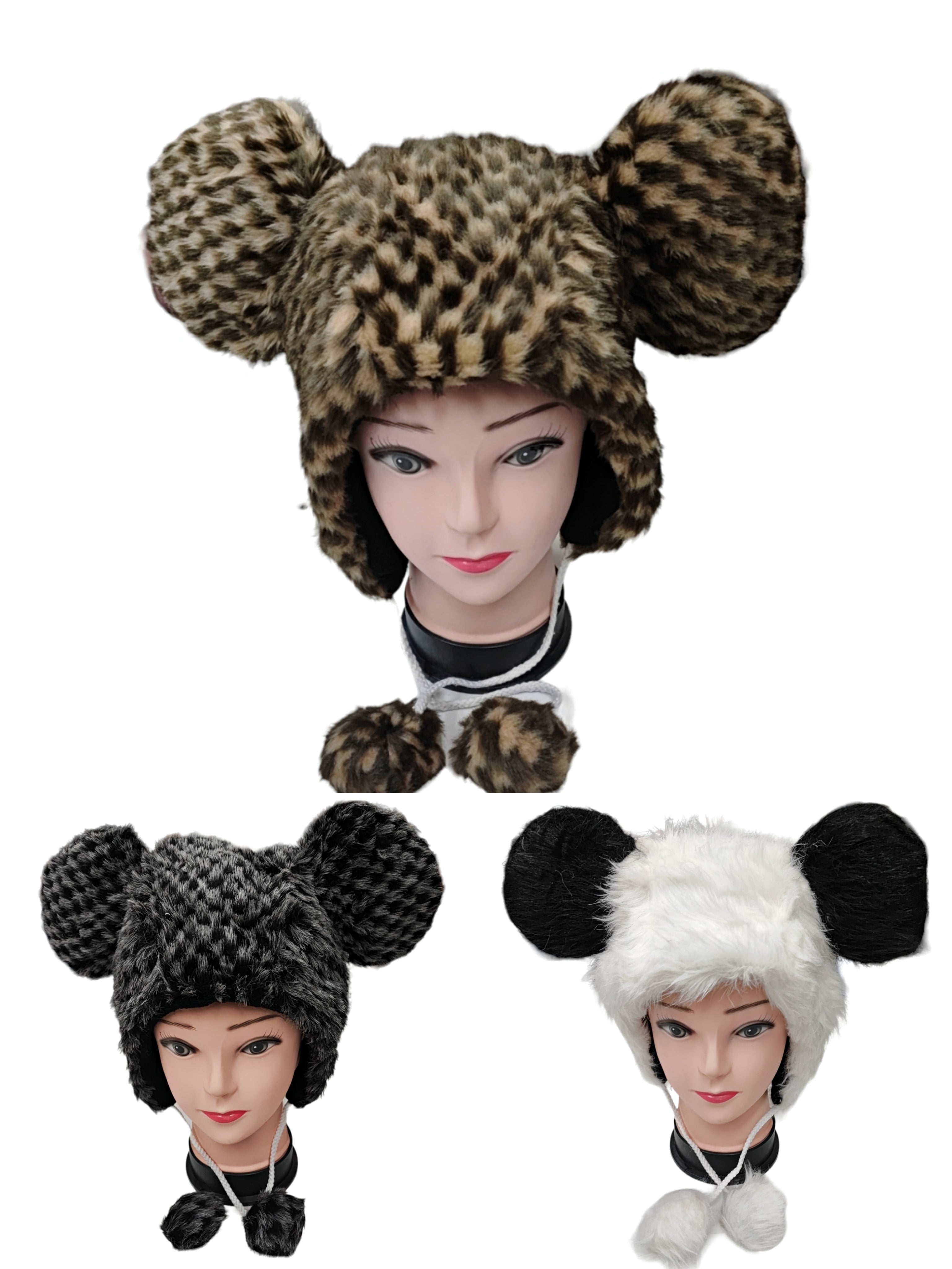 Bonnet chapka oreille animal (x12)