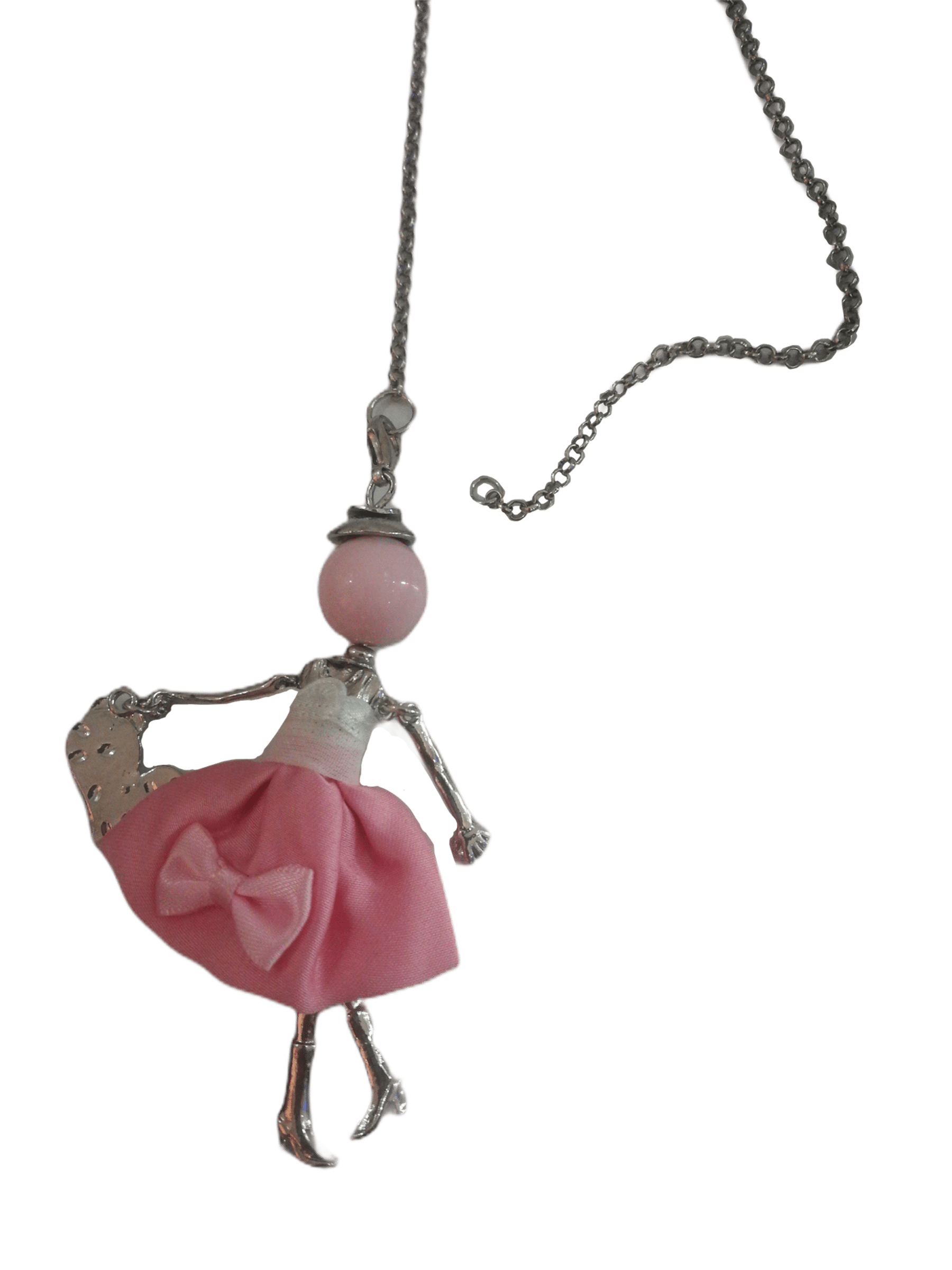 DESTOCKAGE Colliers sautoir pendentif poupée robe (x12) 1,50€/unité | Grossiste-pro