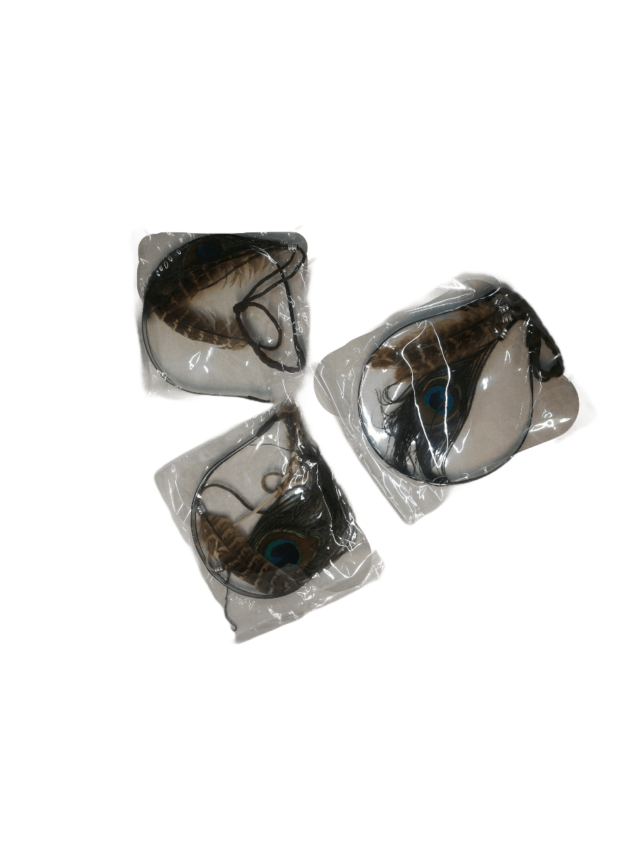 LOT DE 12 - Serre-tête avec plumes de paon 1,00€/unité | Grossiste-pro