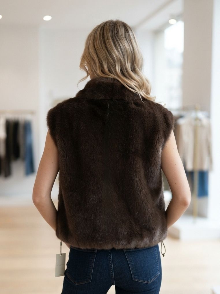 Gilet réversible en fausse fourrure (x4)