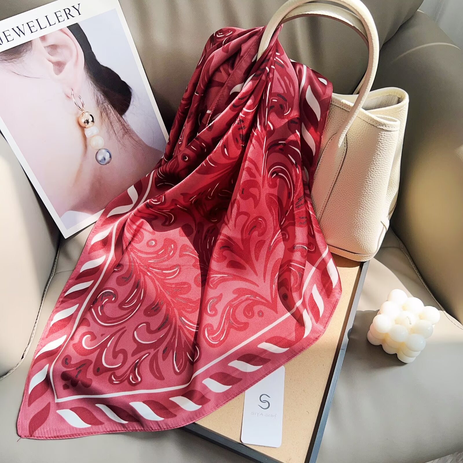 Foulard Carré touche soie 70cmx70cm (x12)#5