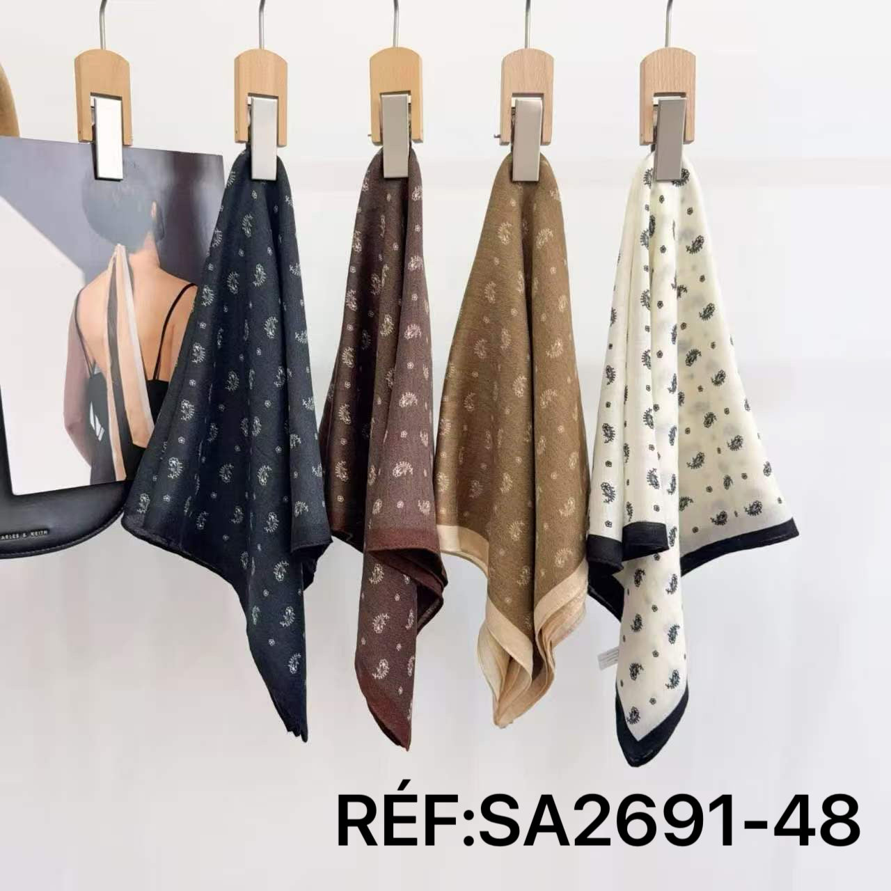 foulard Carré à motif cachemire (x12)#48