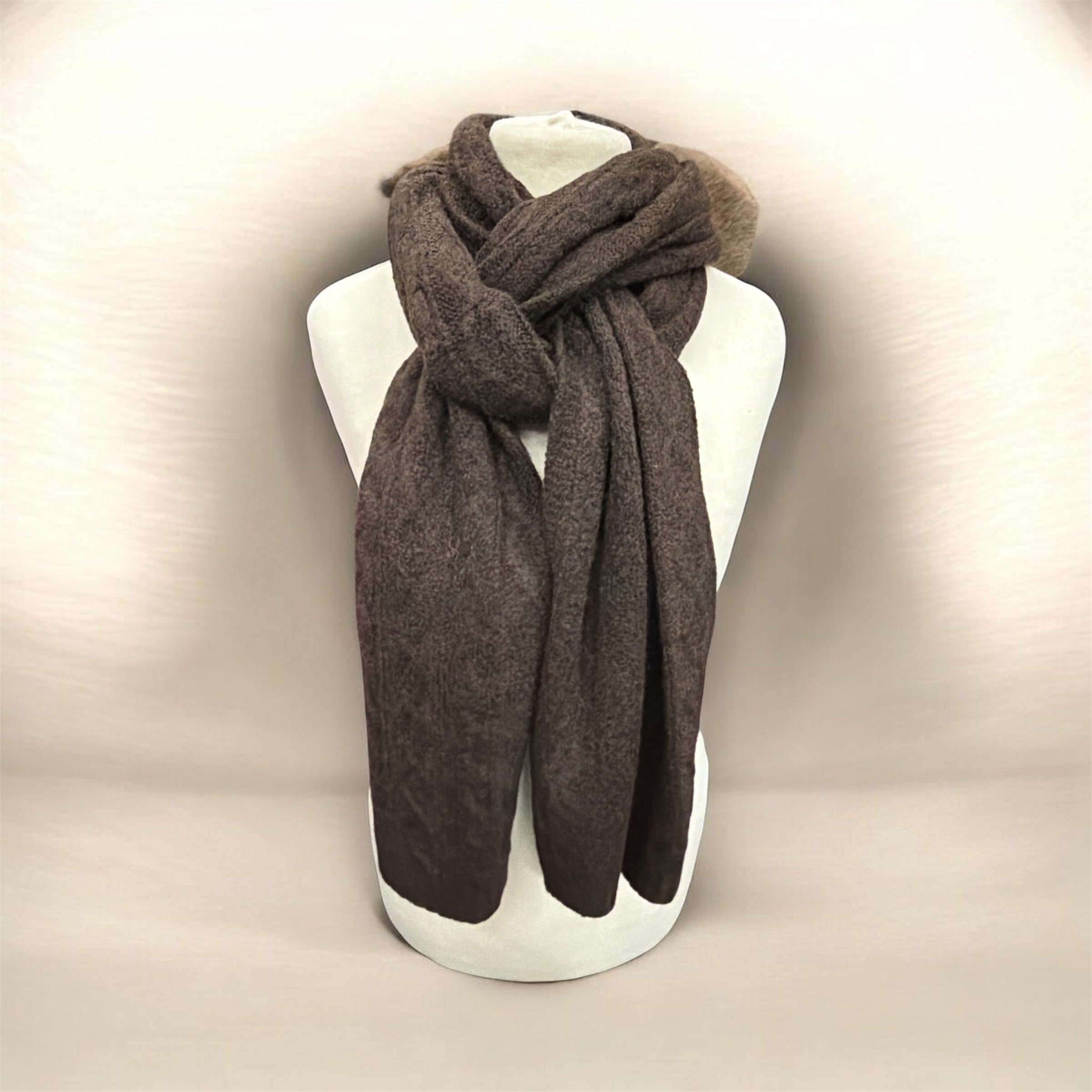 Écharpe tricotée torsadée hiver(x6)