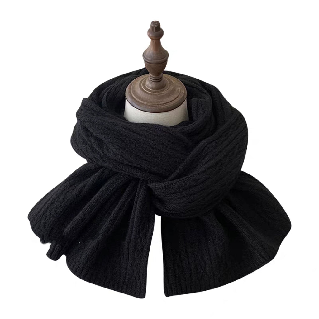 Écharpe tricotée torsadée hiver(x6)