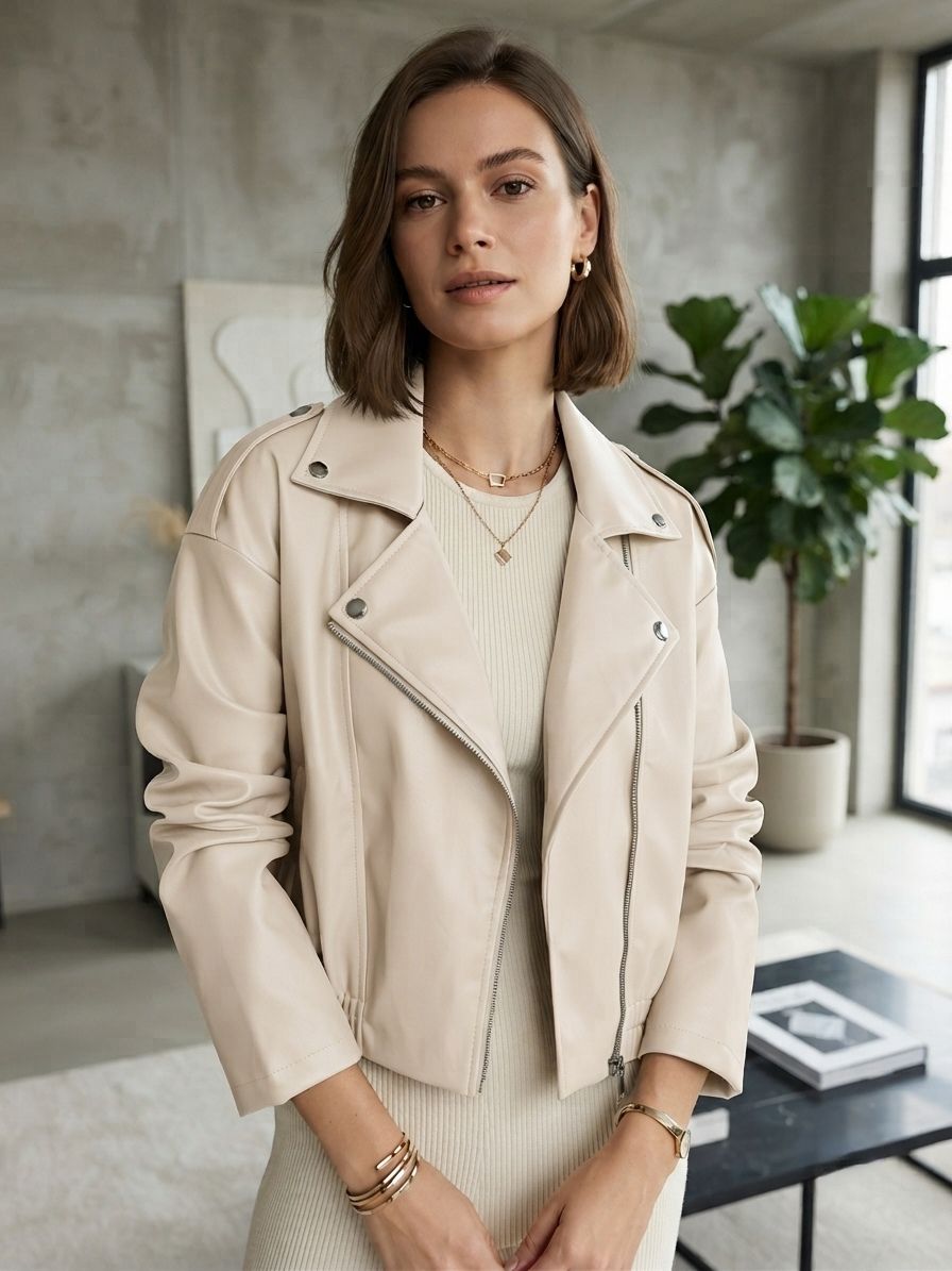 Veste Courte En Similicuir (x6)