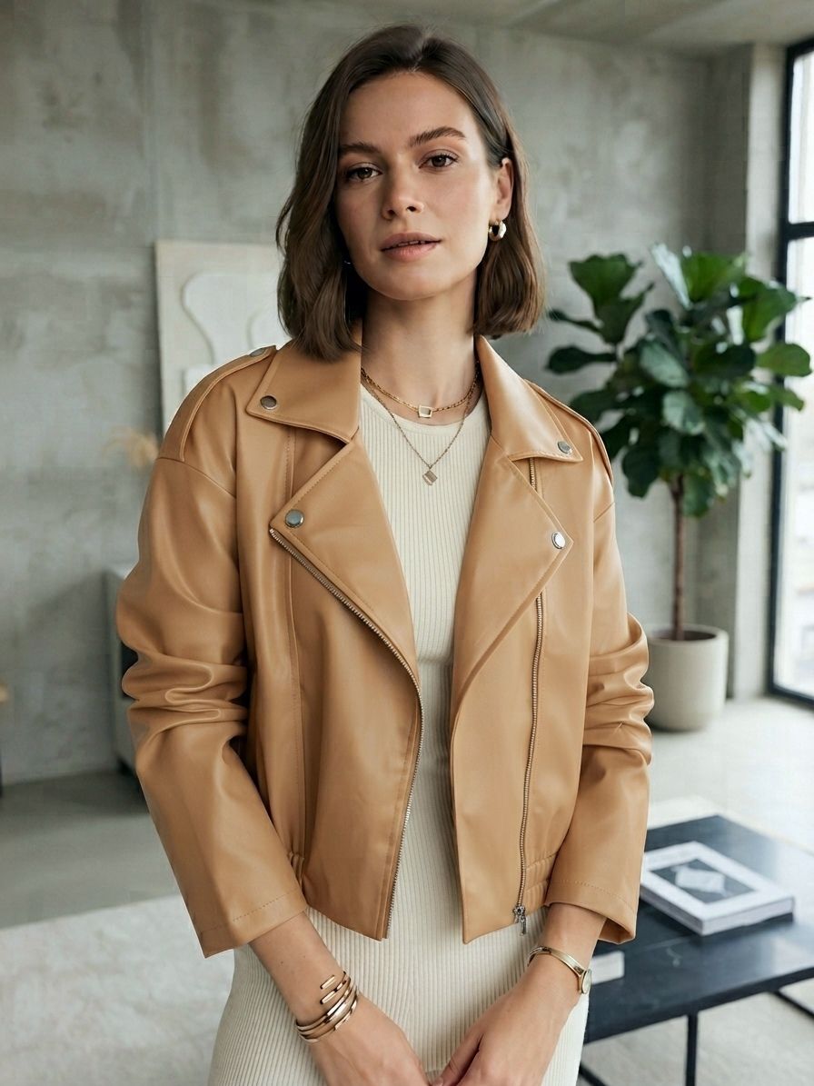 Veste Courte En Similicuir (x6)