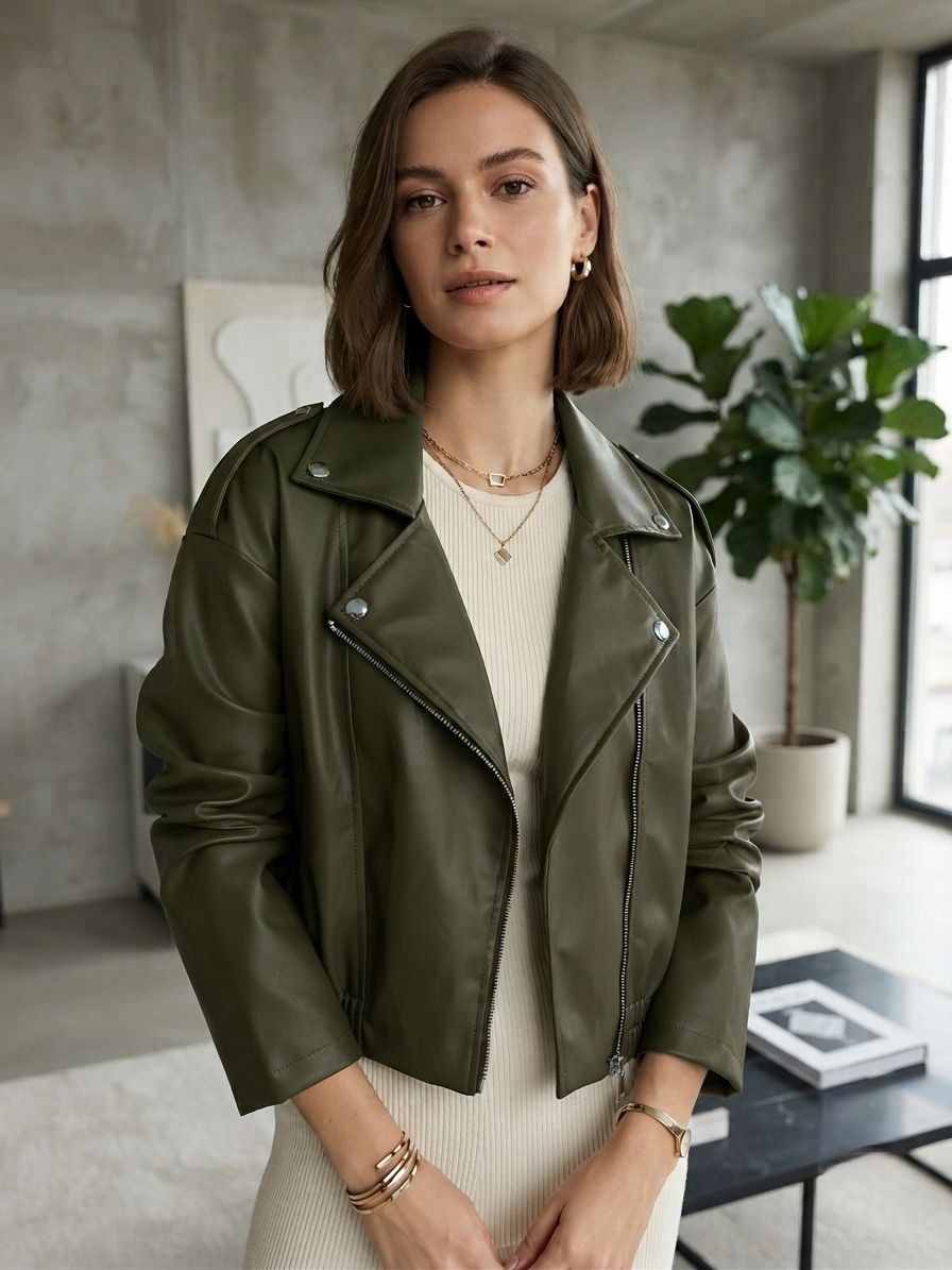 Veste Courte En Similicuir (x6)