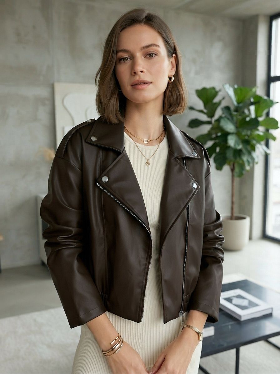 Veste Courte En Similicuir (x6)