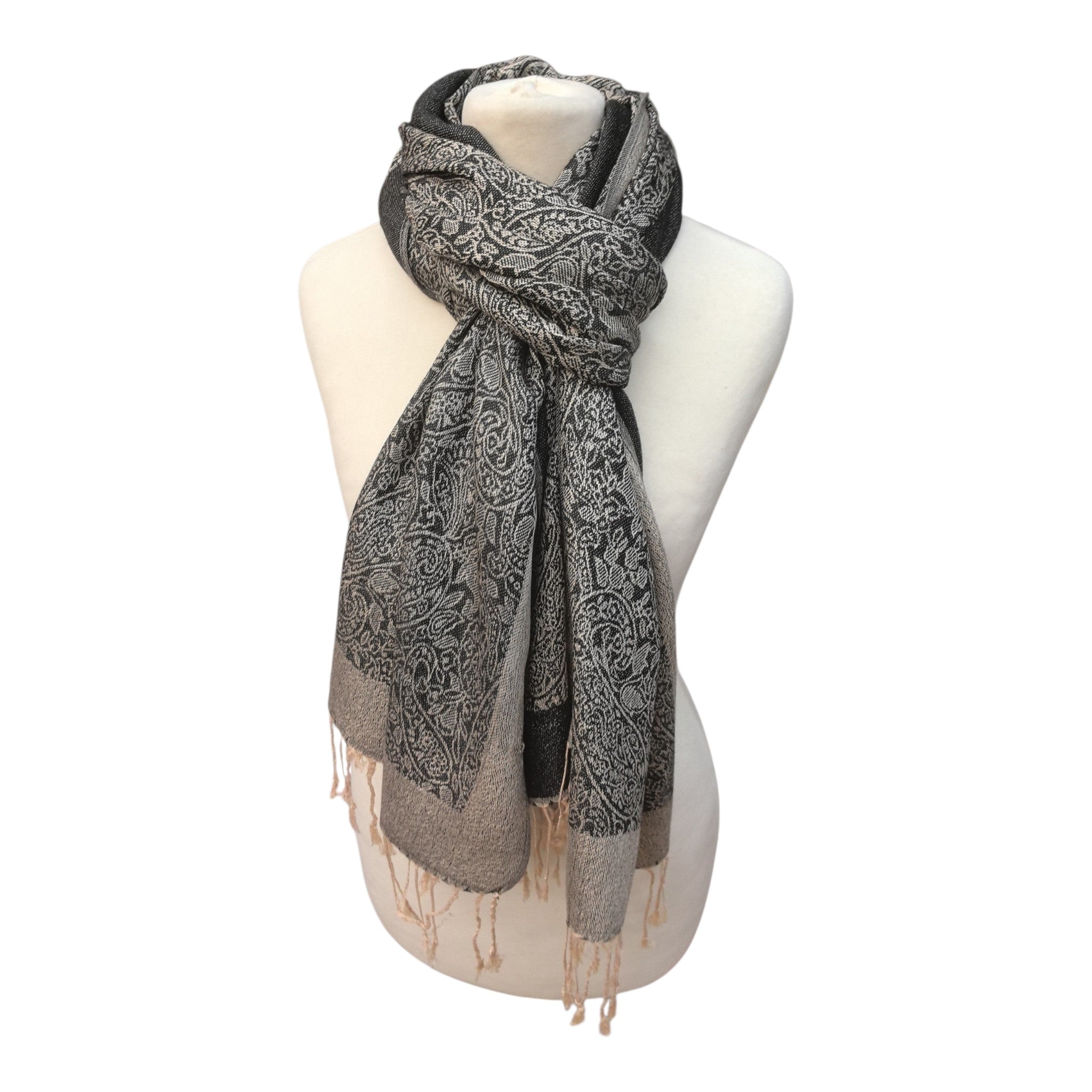 Écharpe Pashmina à motif paisley PHM-60（x12)