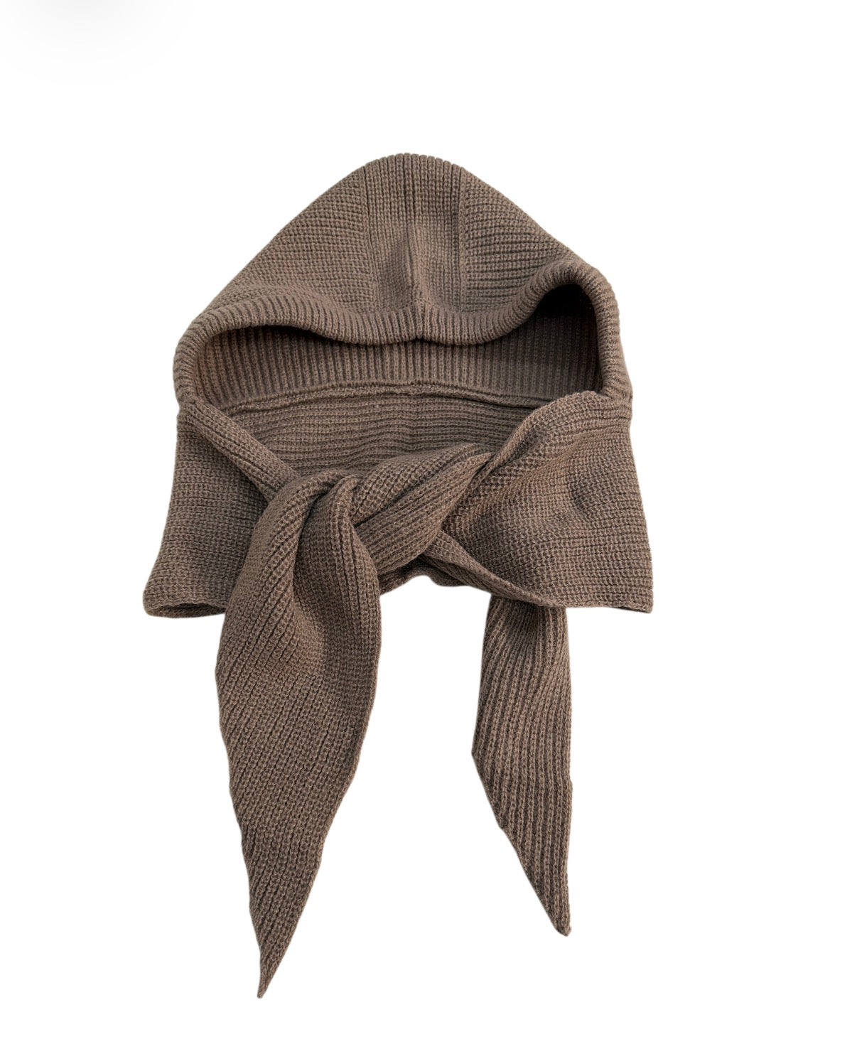 Cagoule bonnet écharpe tricotée à cordon ajustable (x12)#40