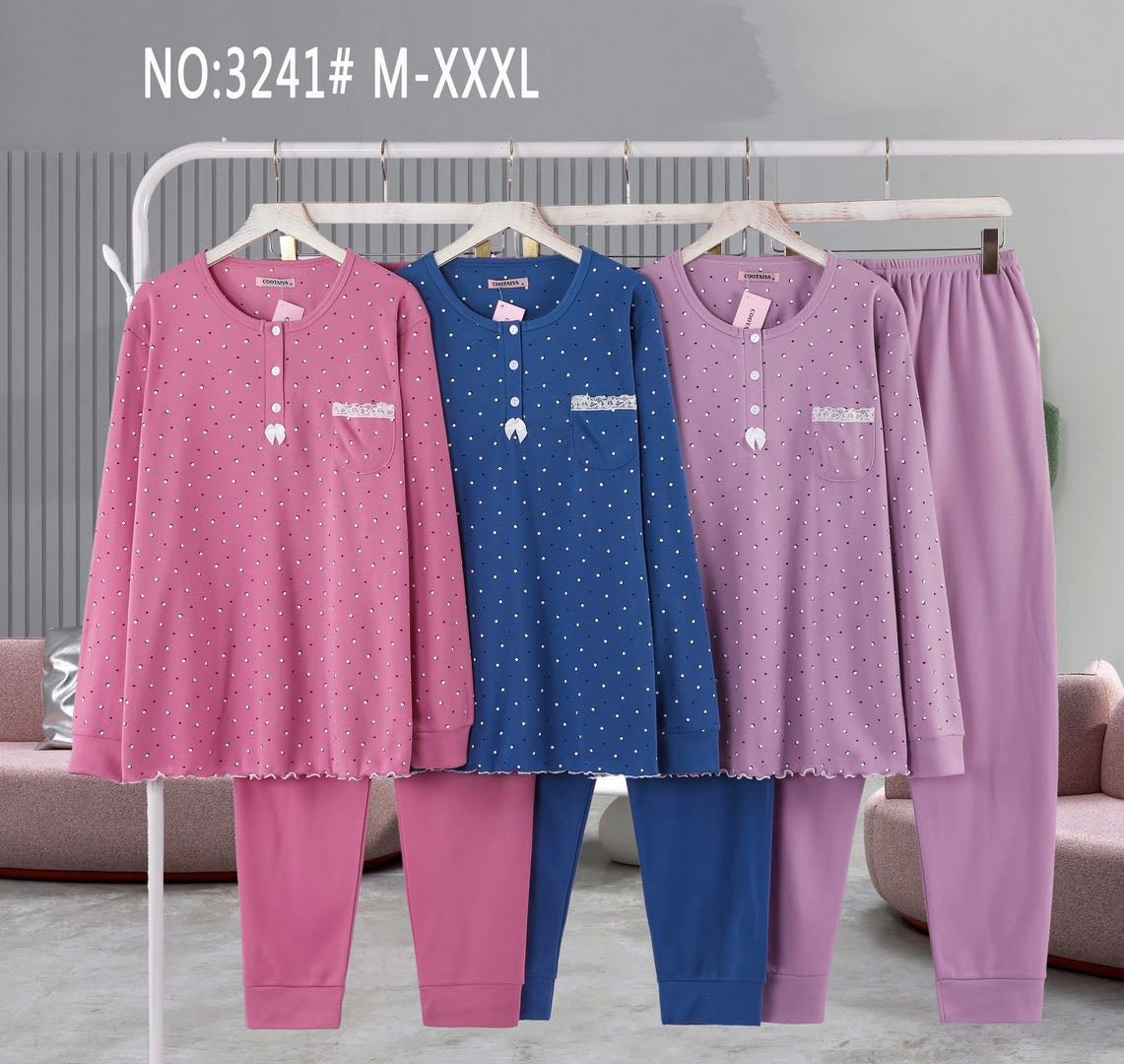 Ensemble pyjama petits points/tailles mélanges (x15)