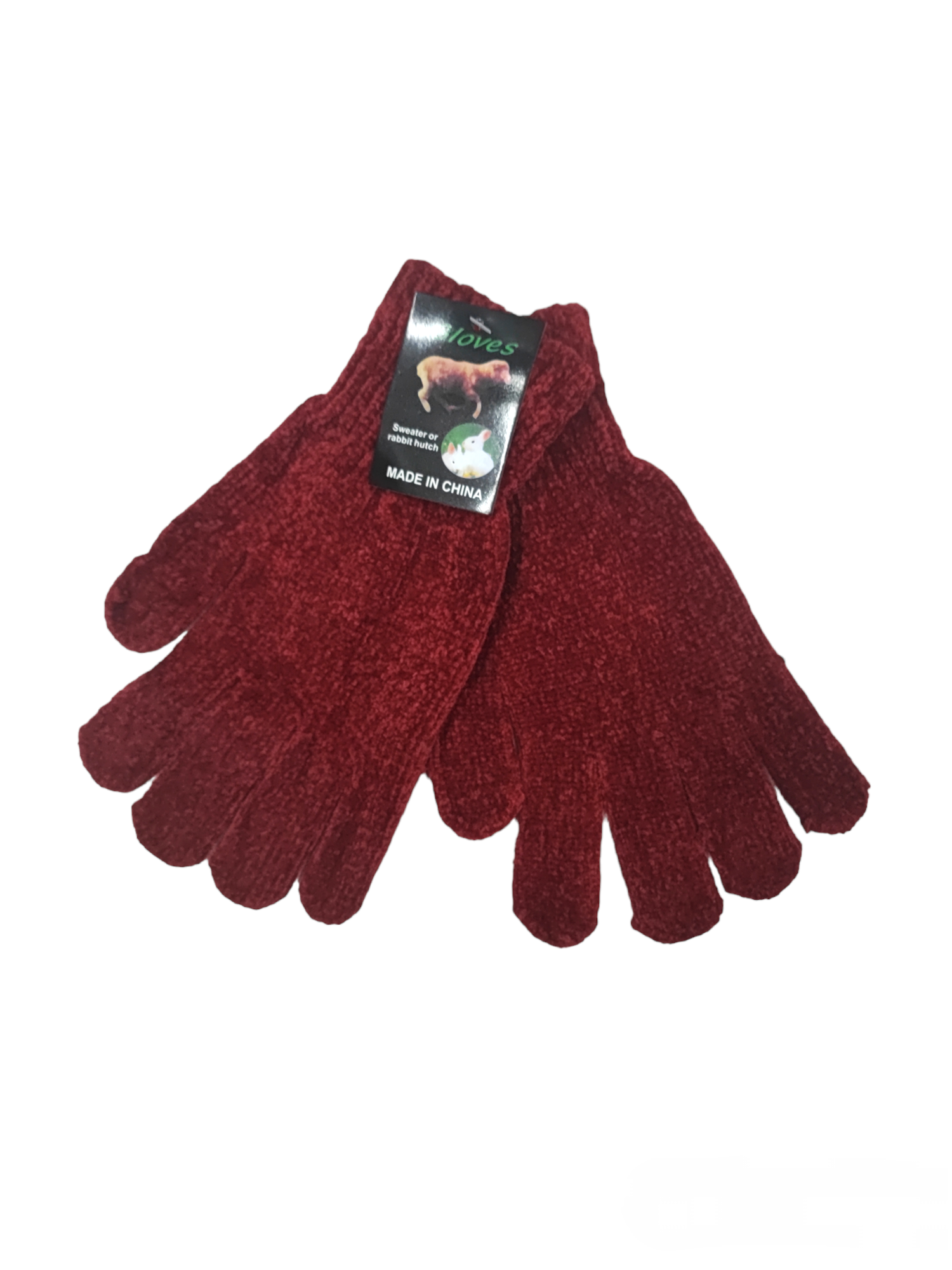 Gants simple  chenille hiver (x12)F31