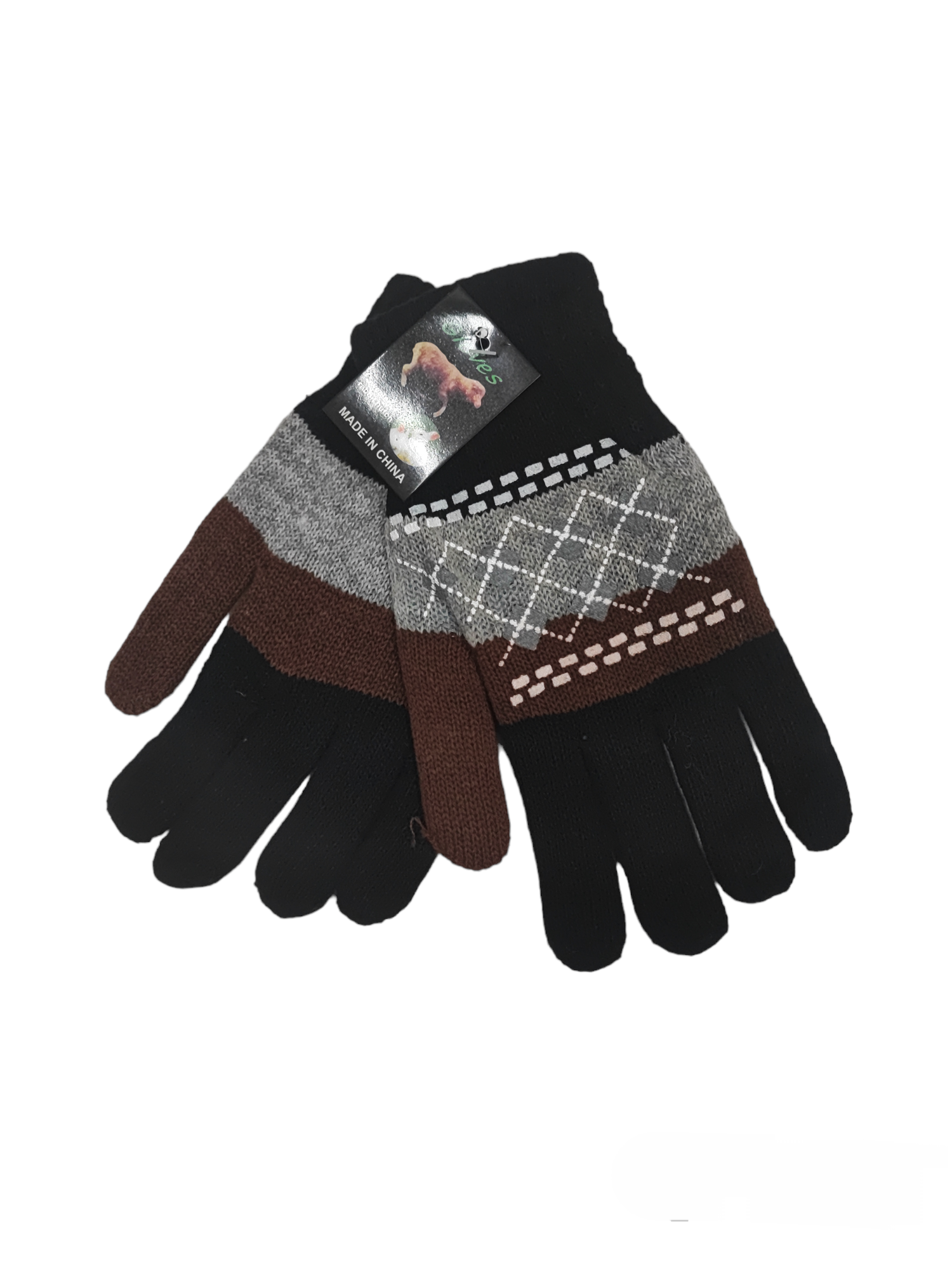 Gants brossés double épaisseur pour hommes (x12)