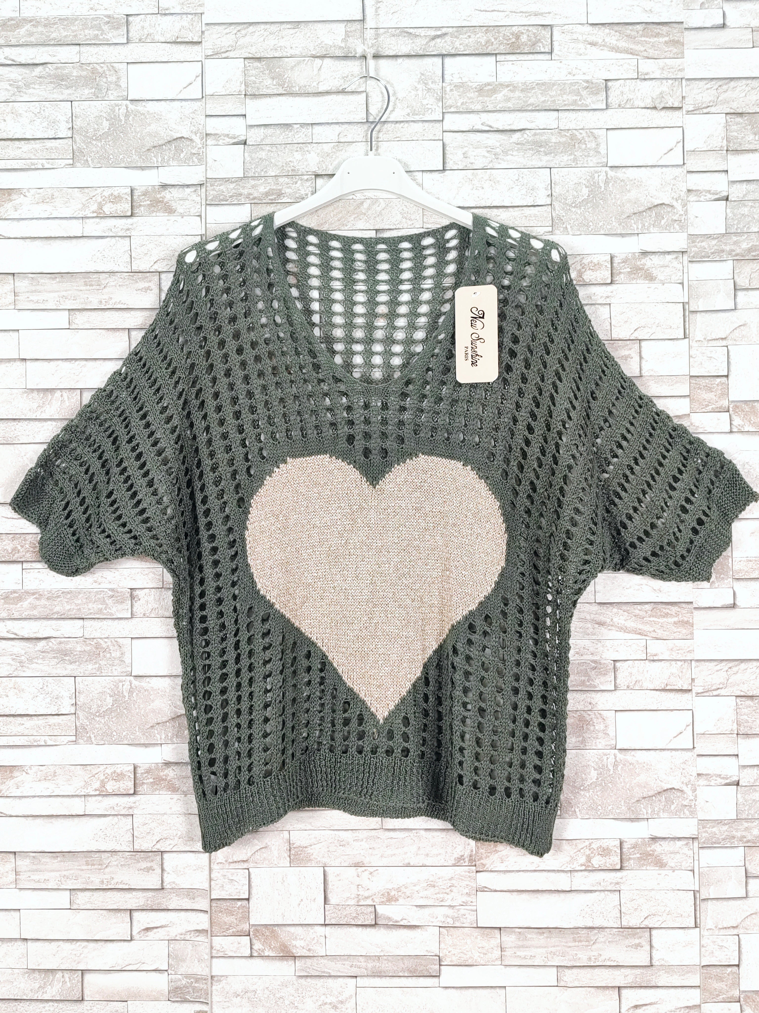 Top crochet coeur (x9)