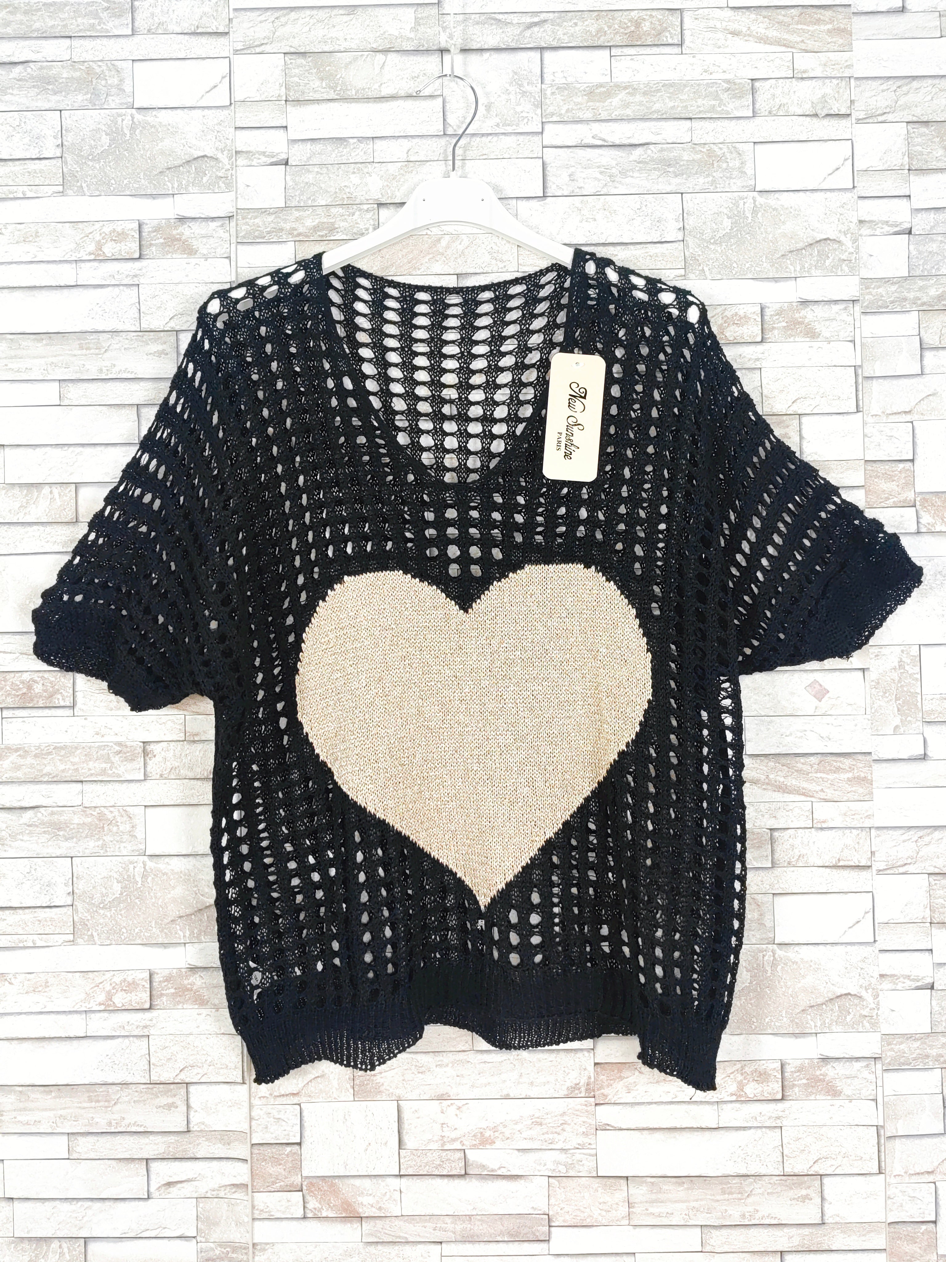 Top crochet coeur (x9)