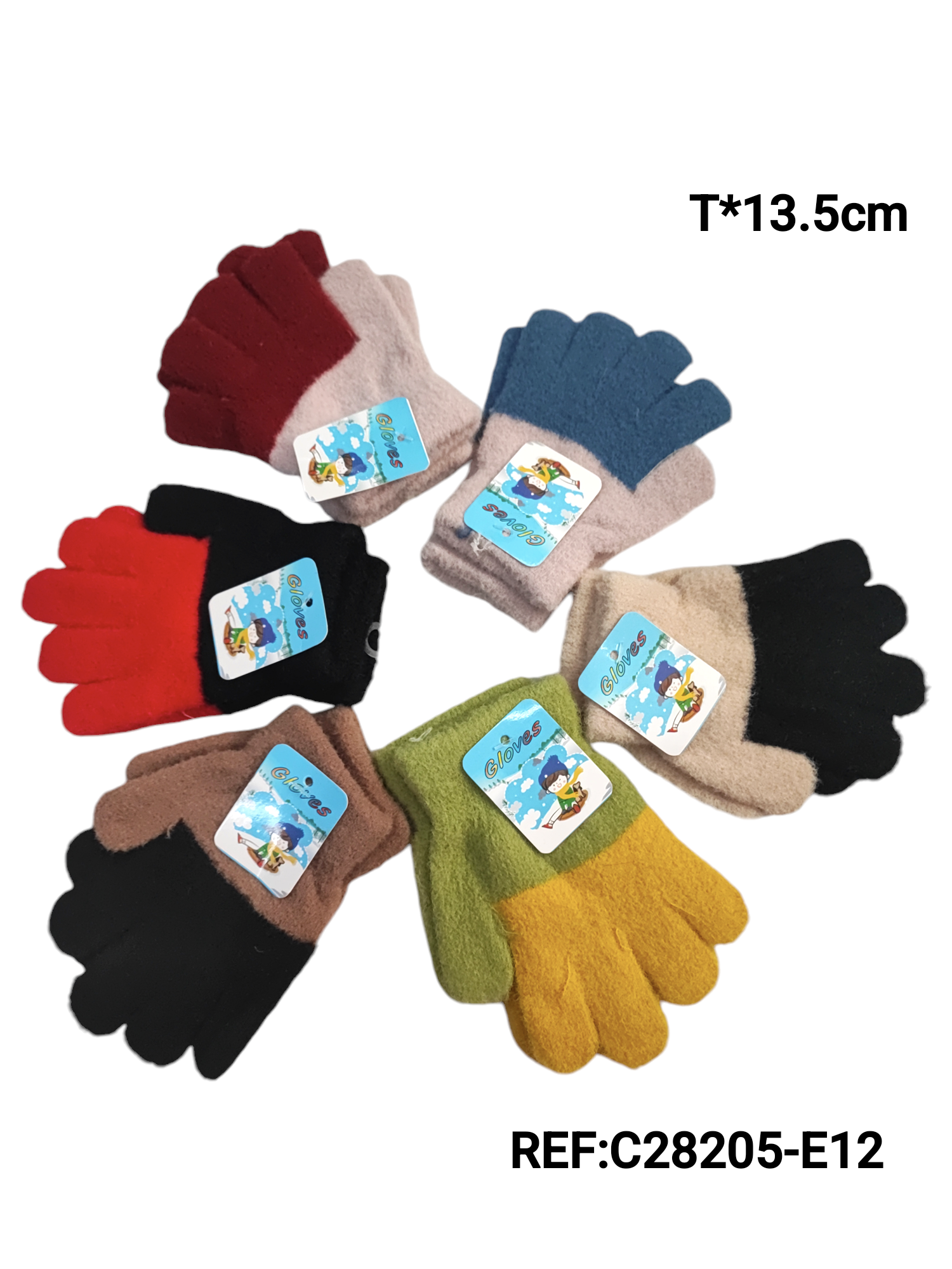 gants enfants doux/chauds 2/8ans(x12)E12