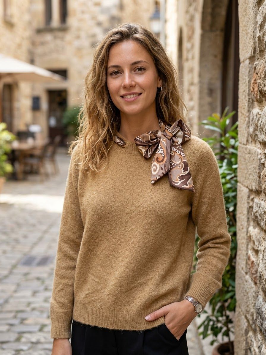 pull avec foulard intégré(x8)
