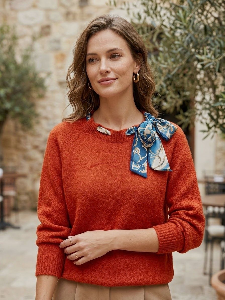 pull avec foulard intégré(x8)