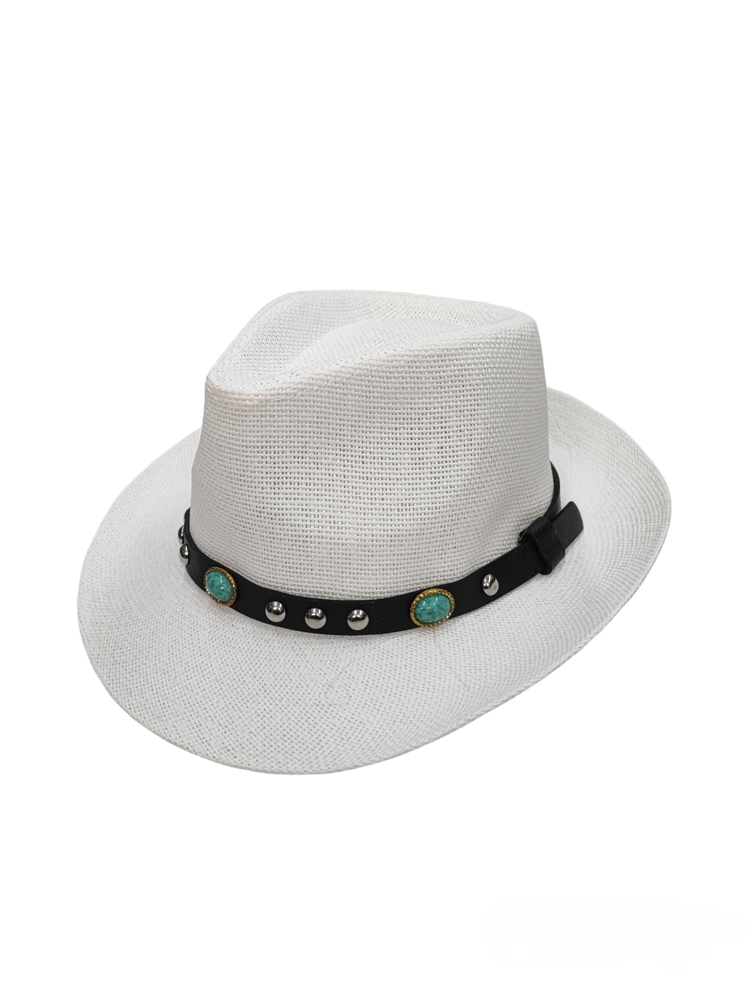 Chapeau de cowboy en paille avec ceinture(x4)