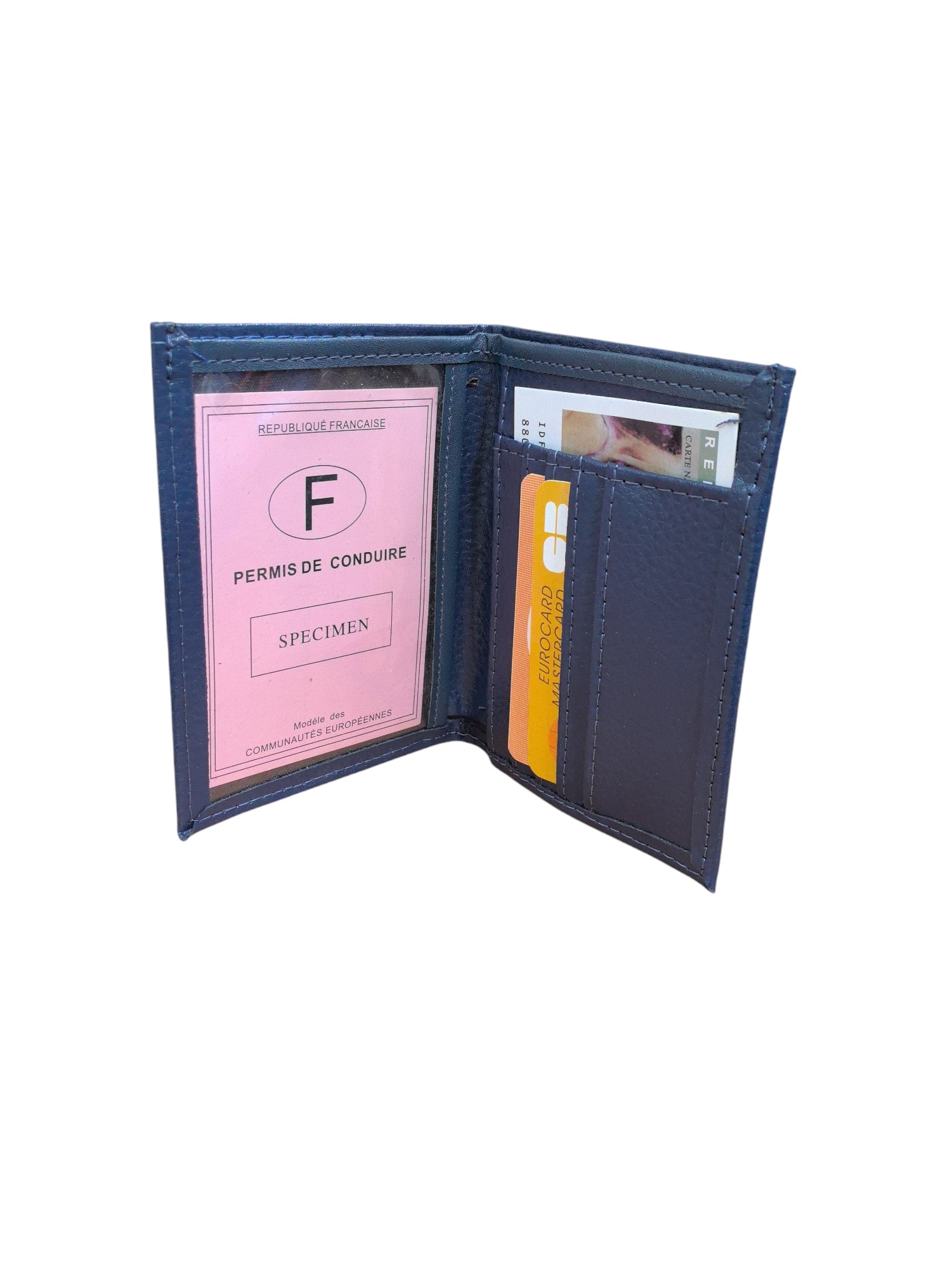 Portefeuille minimaliste Porte-carte Croûte de cuir de vachette (x9)