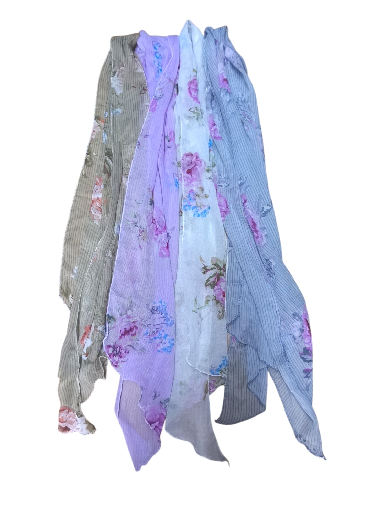 Foulard motif  fleur  (x12)