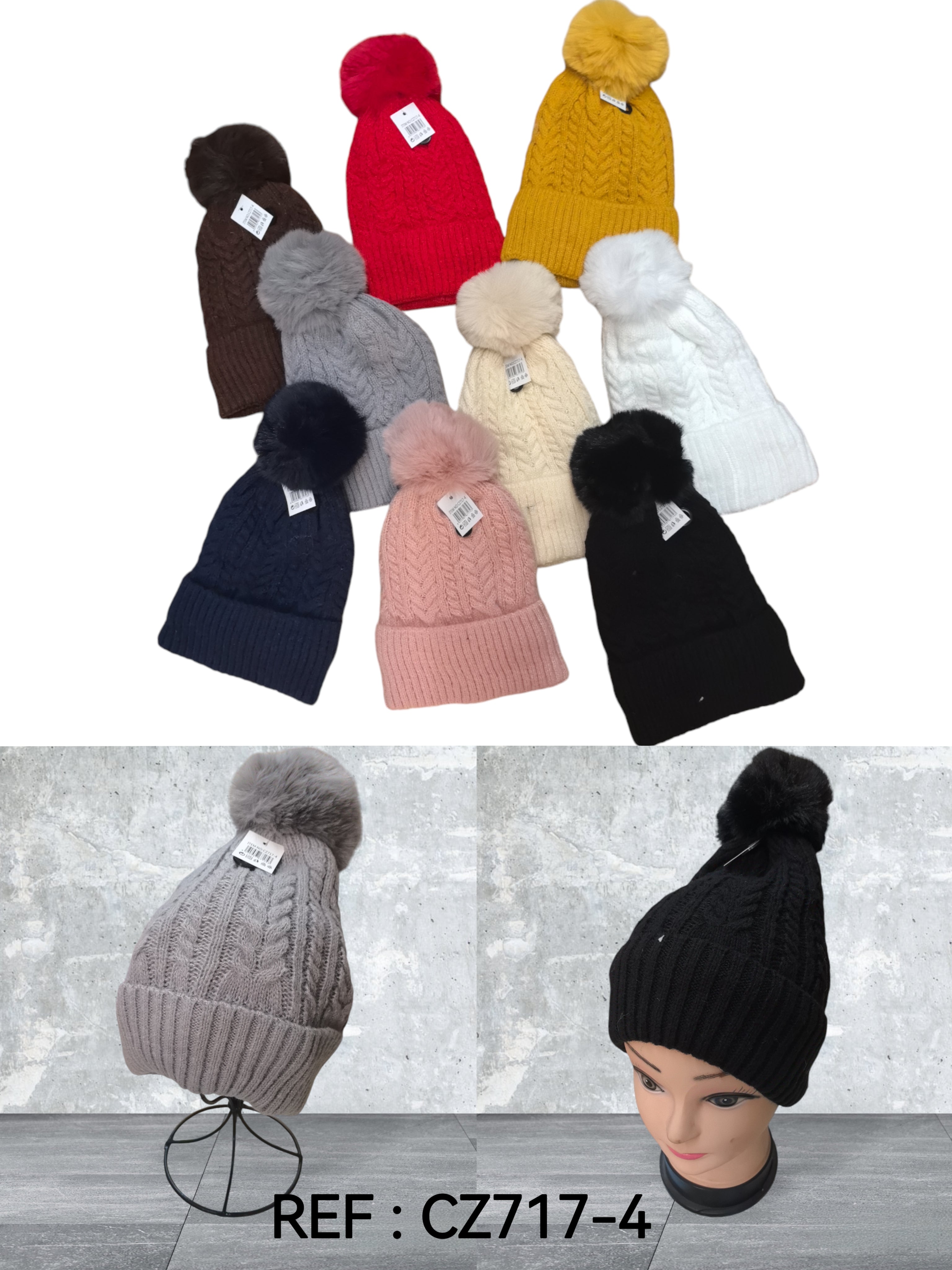 bonnet femme tricoté  (x12)#4