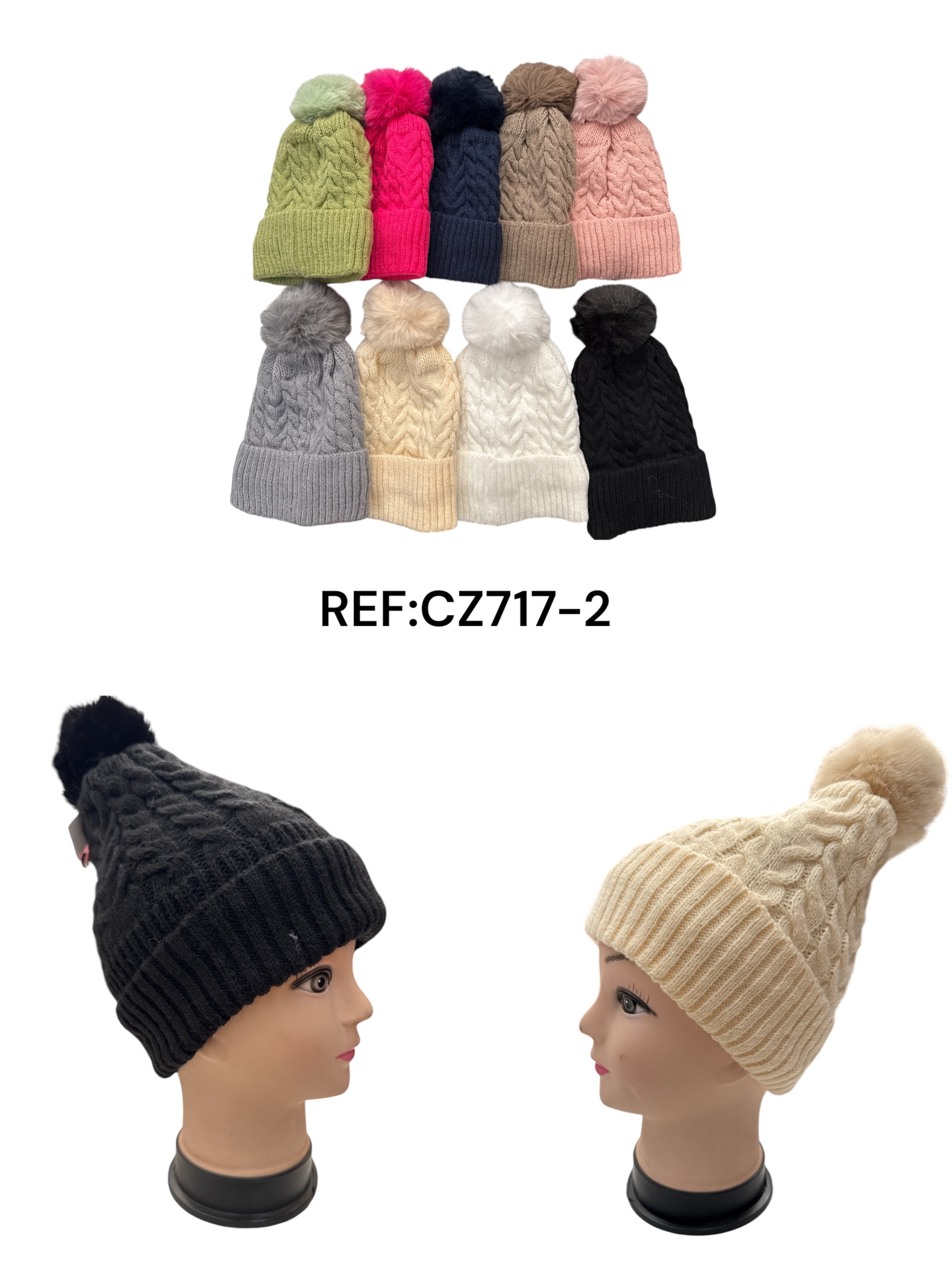 bonnet femme tricoté  (x12)#2