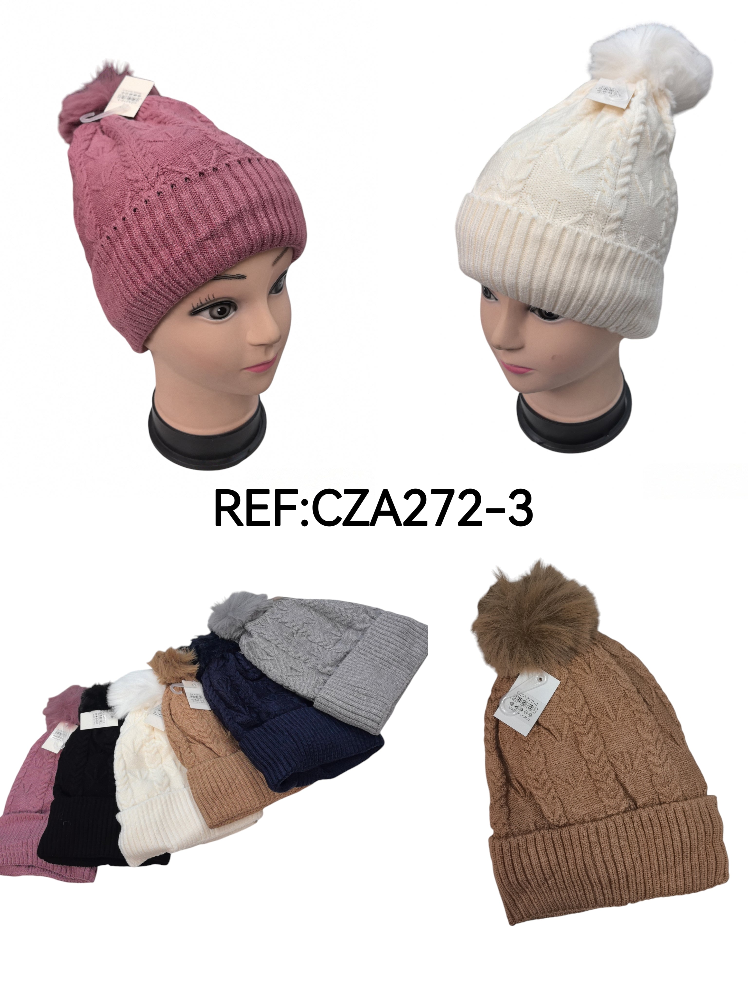 bonnet femme tricoté  (x12)#3