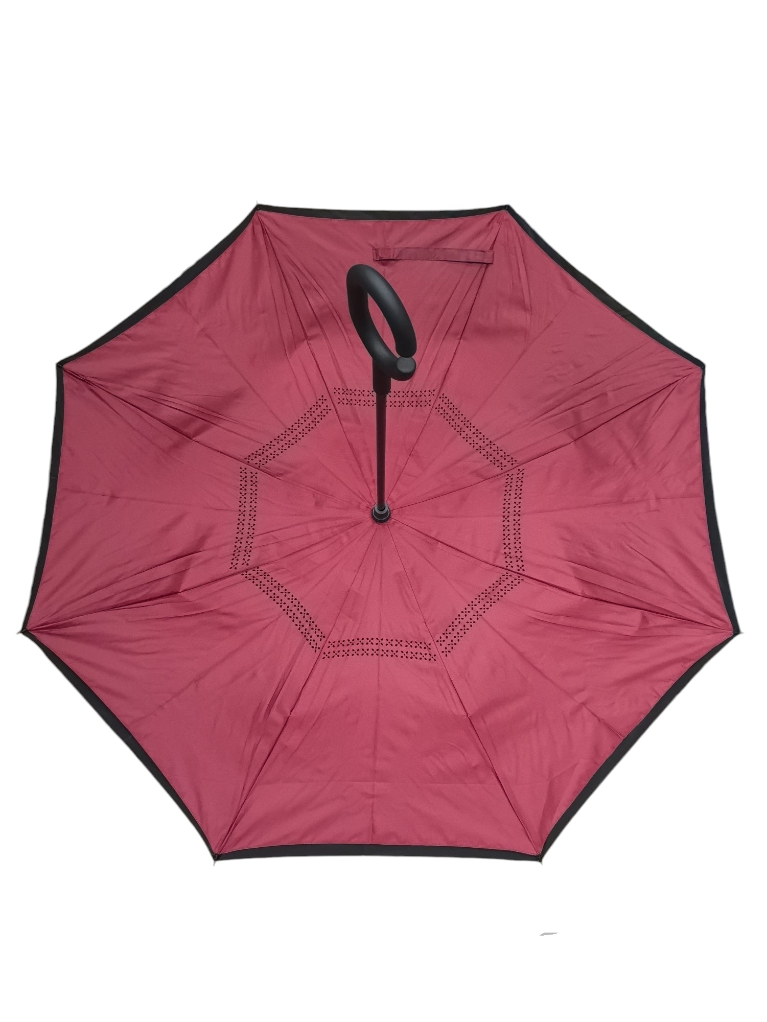 LOT DE 10 -  Parapluie inversé en forme de C de couleur unie