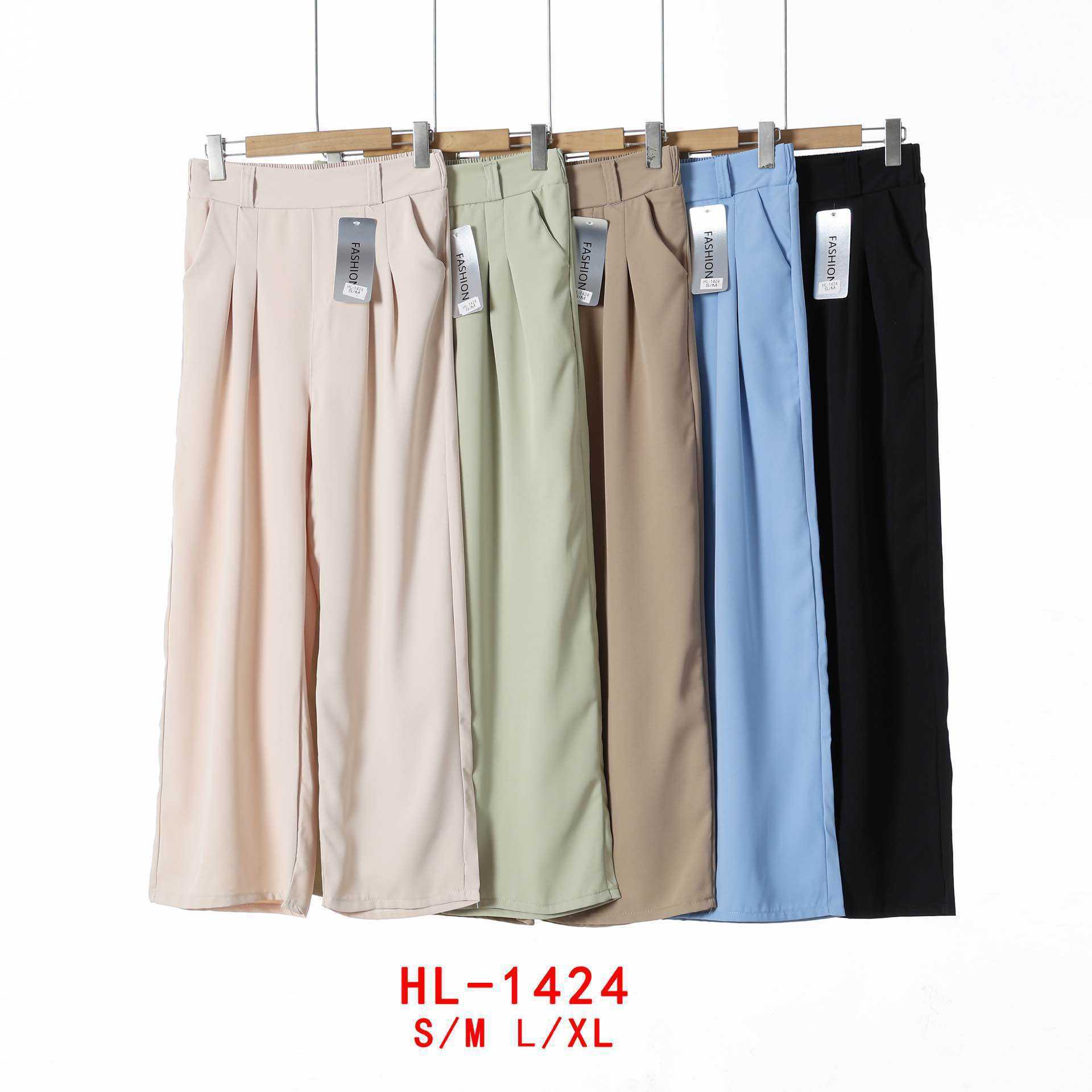 Pantalon fluide uni pastel (x12)