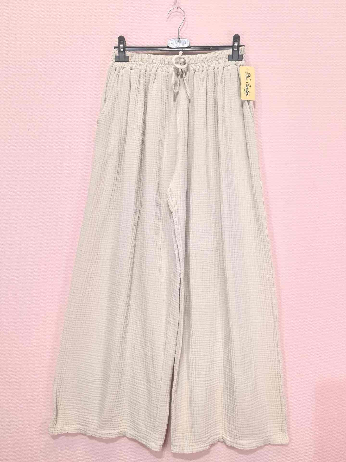 PANTALON EN GAZE DE COTTON  (X6)