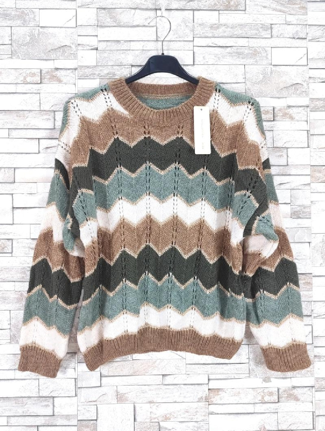 Pull zigzag col rond (x6)