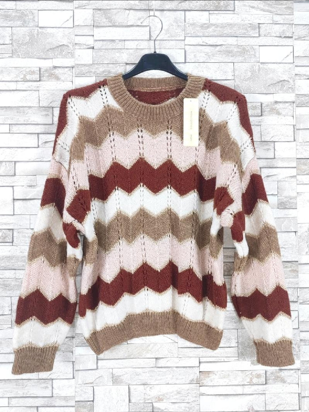 Pull zigzag col rond (x6)