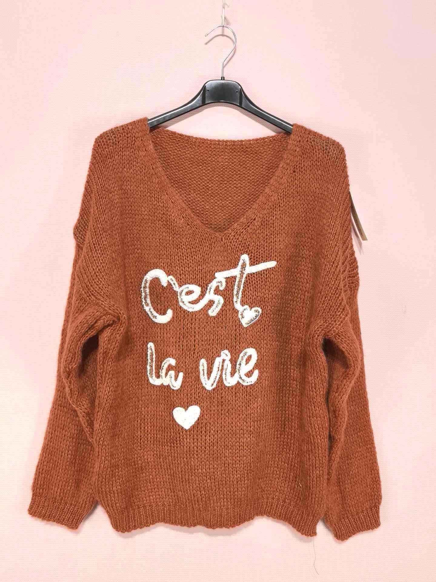 Pull manches longues col v (x6)