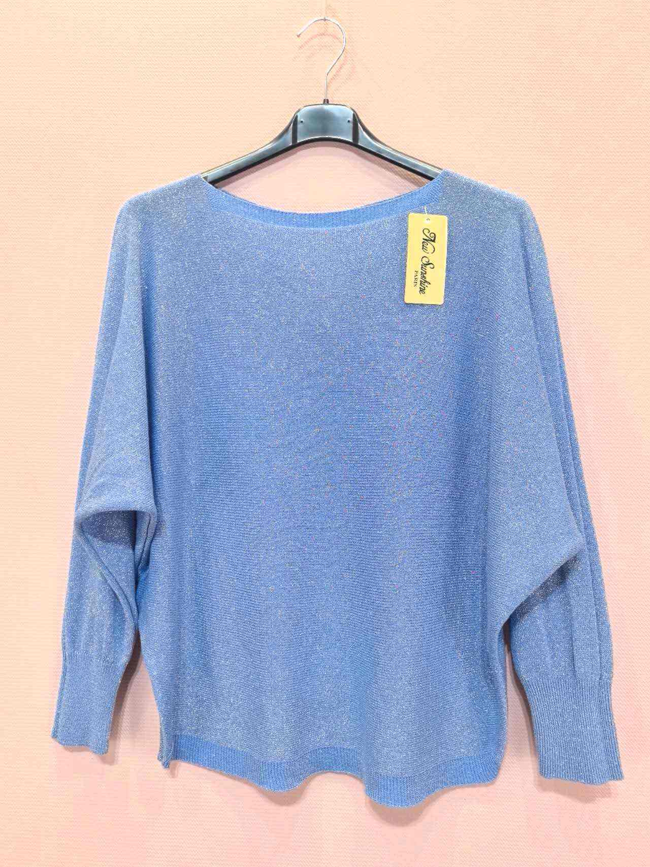 Pull Brillant Manches Chauve Souris(×8)