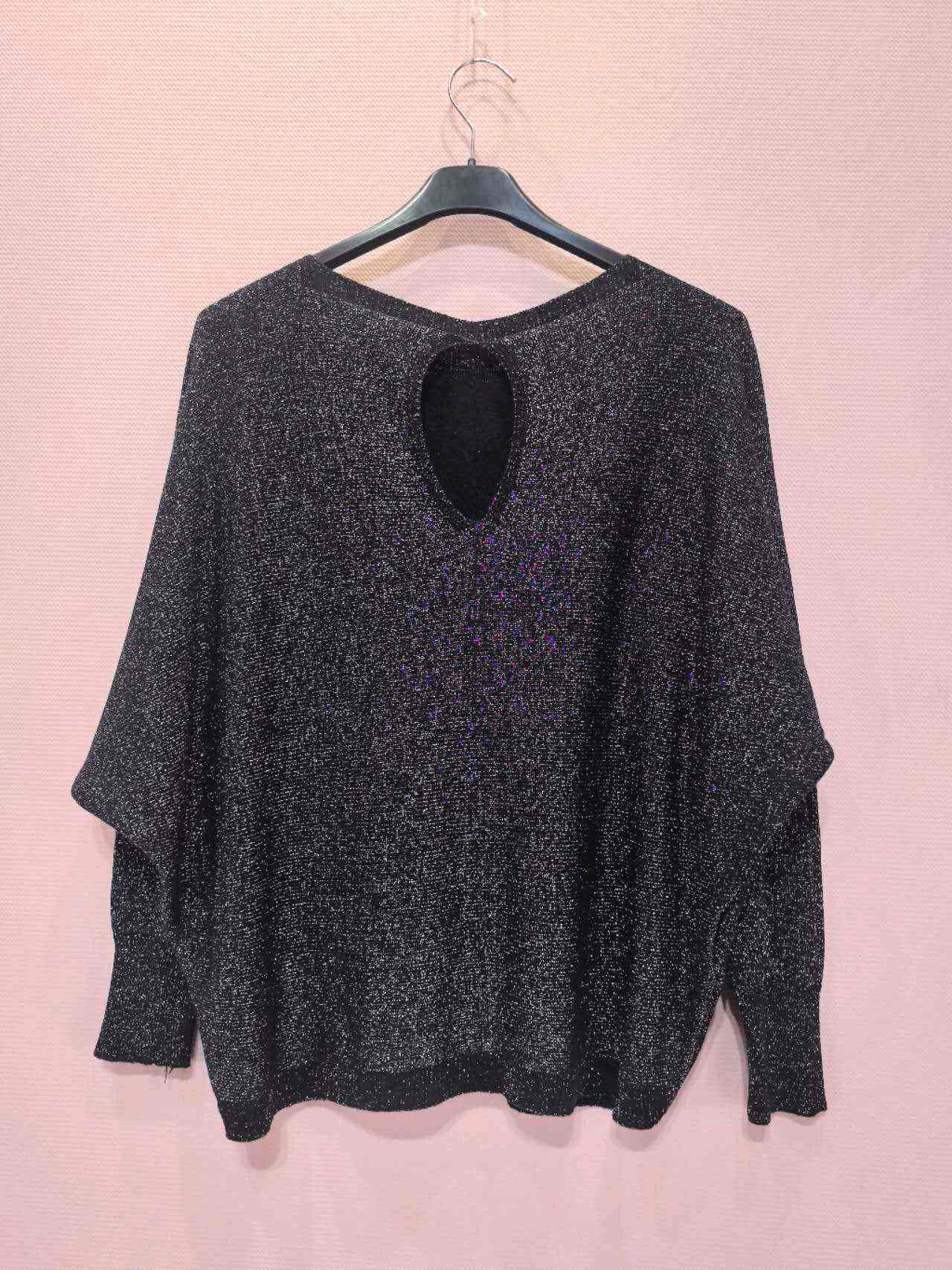 Pull Brillant Manches Chauve Souris(×8)