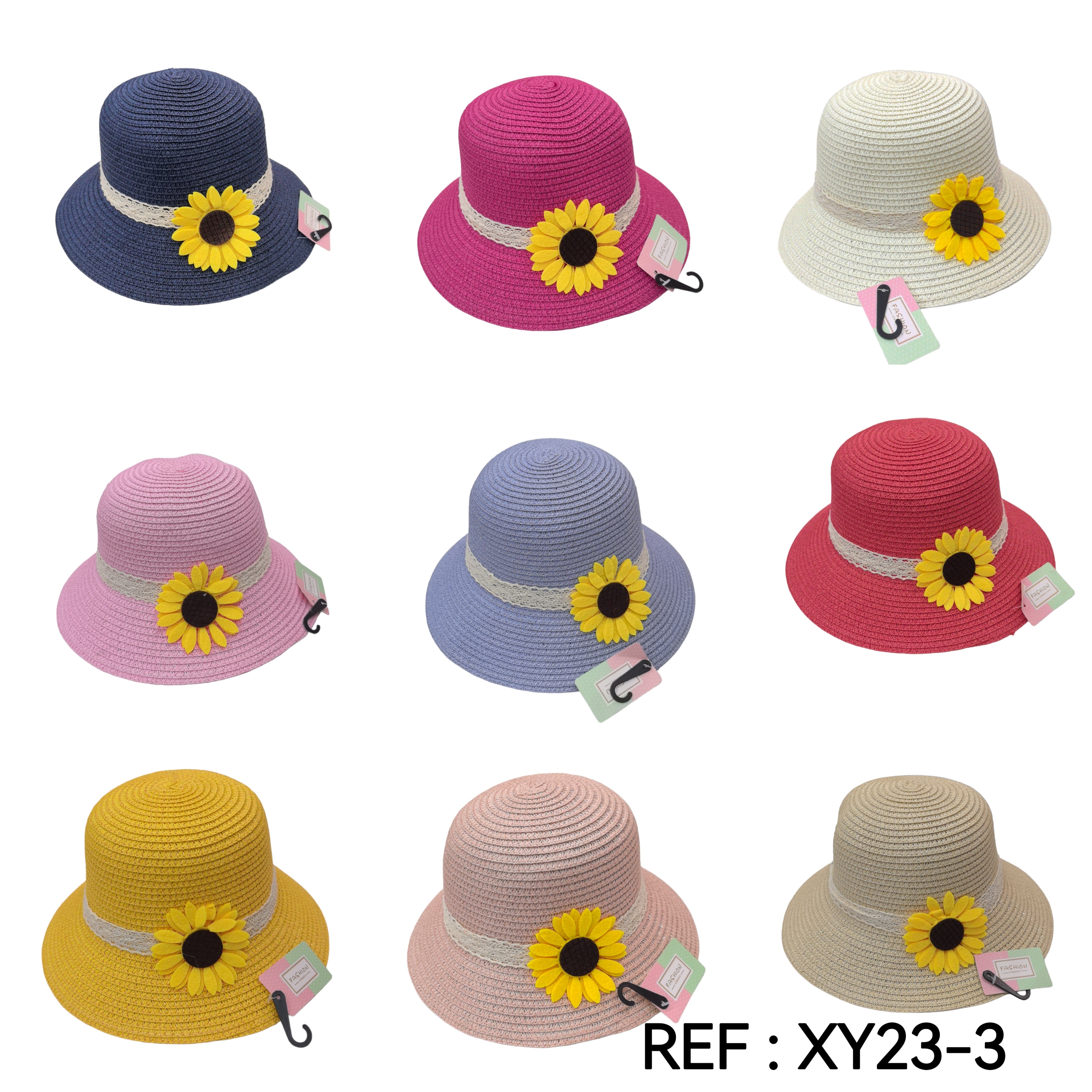 Chapeau enfant Motif tournesol(x12)#3