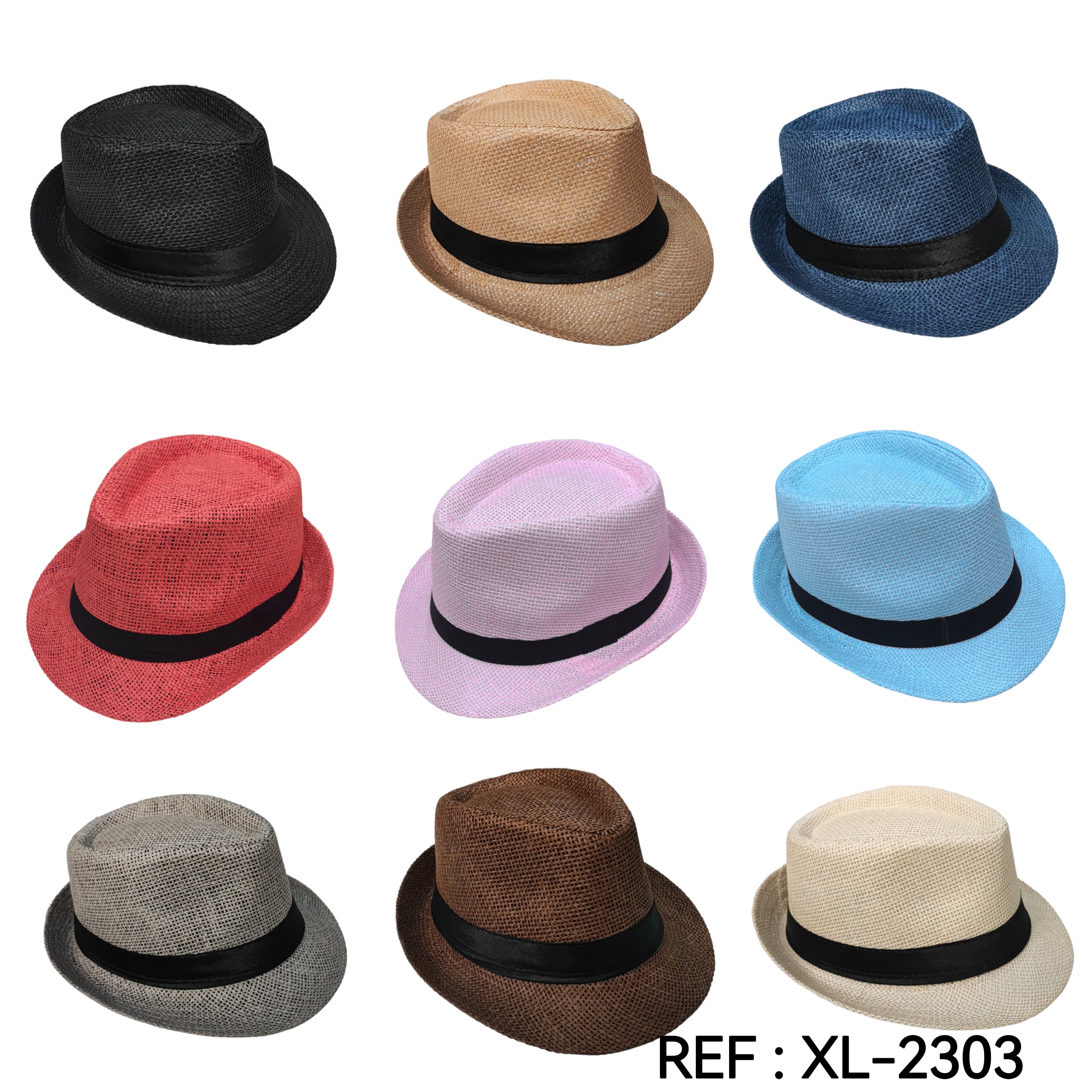 Chapeau de paille trilby borsalino (x12)#2303