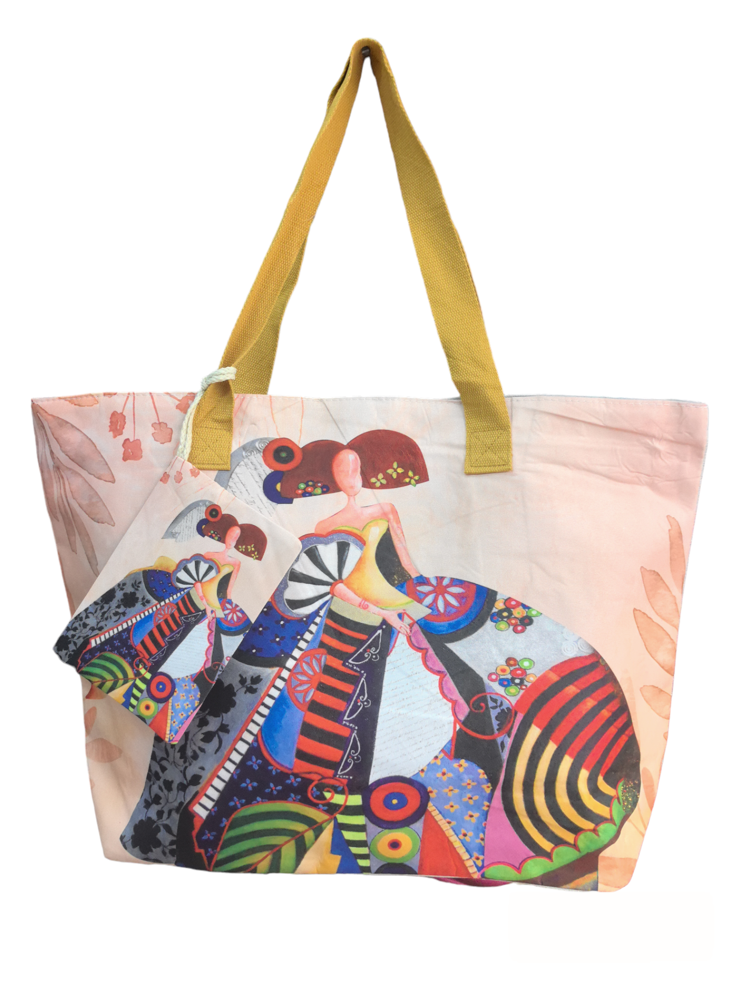 Sac de plage motif femme (x6)