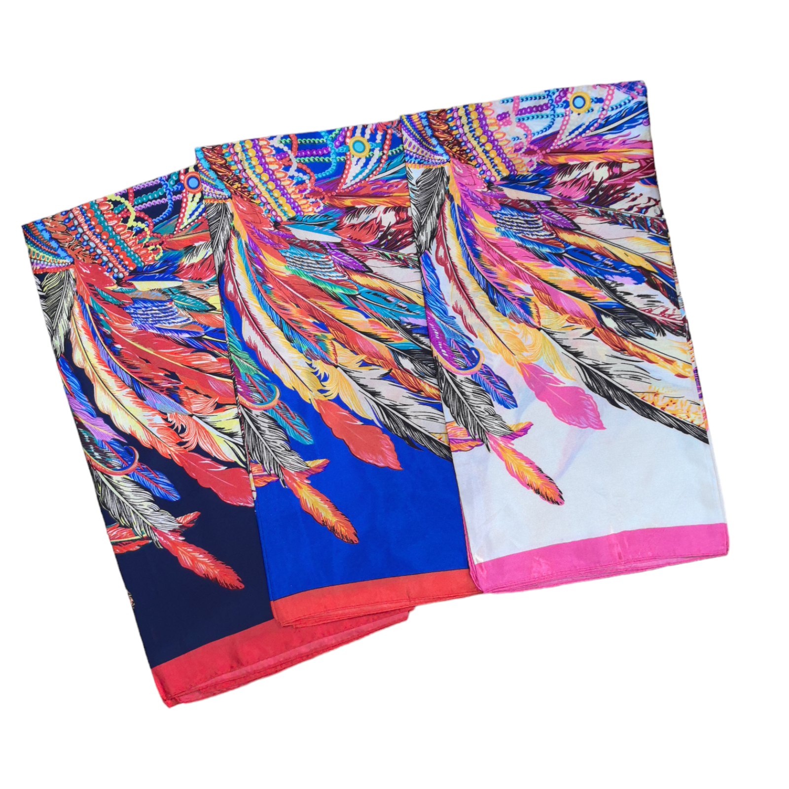 Foulard carré  90cm imprimé fantaisie (x10)#10