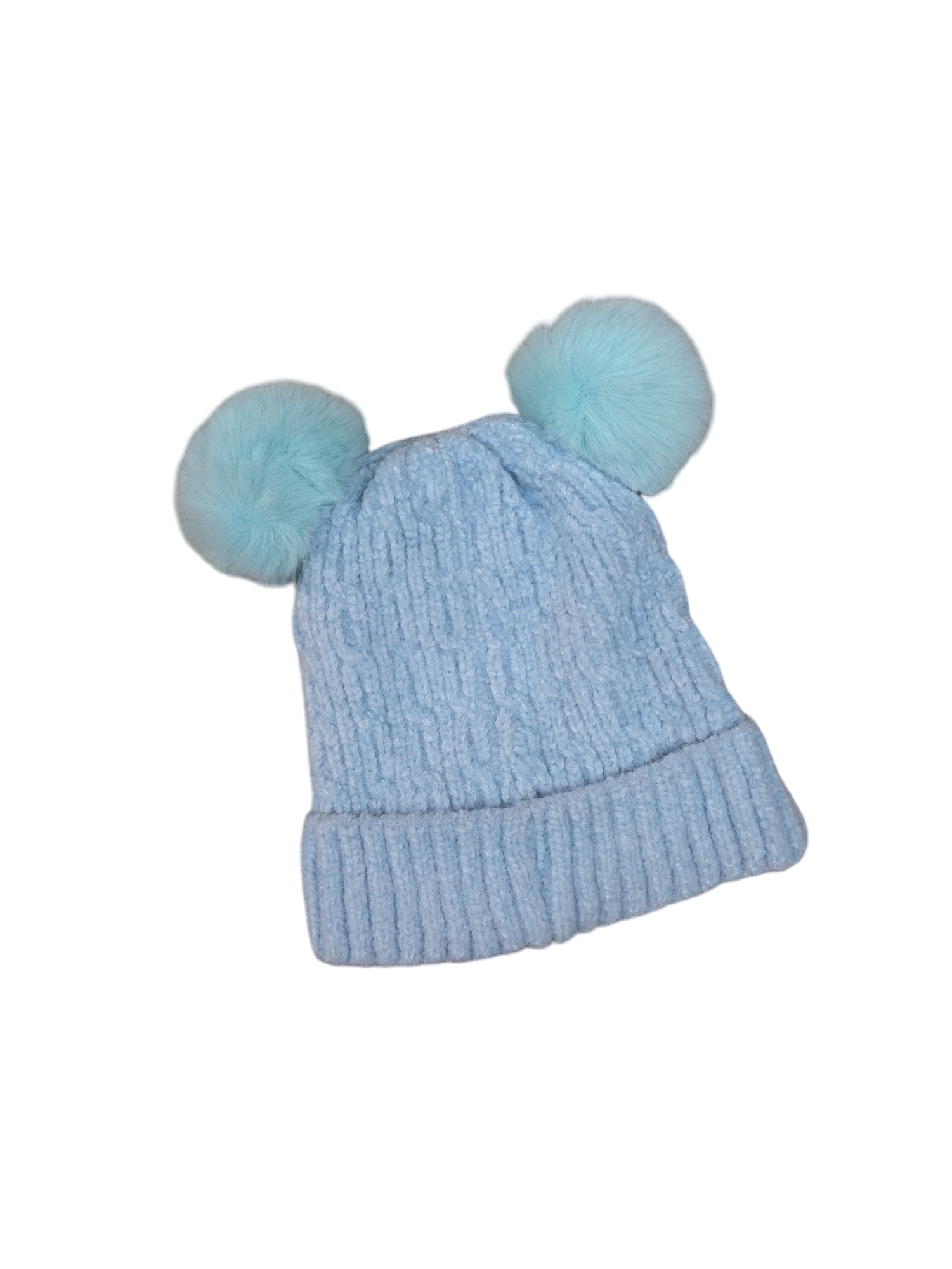 Bonnet chic à double pompon pour enfant (x12)